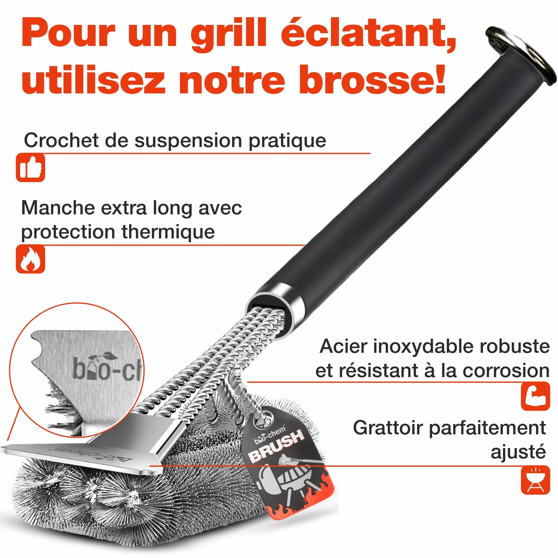 Spray nettoyant pour barbecues 0,75L - Dégraissant prêt à l'emploi pour plancha et grille barbecue