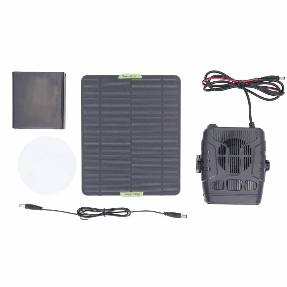 Chauffage à panneau solaire 60W portable pour poulailler, niche et serre