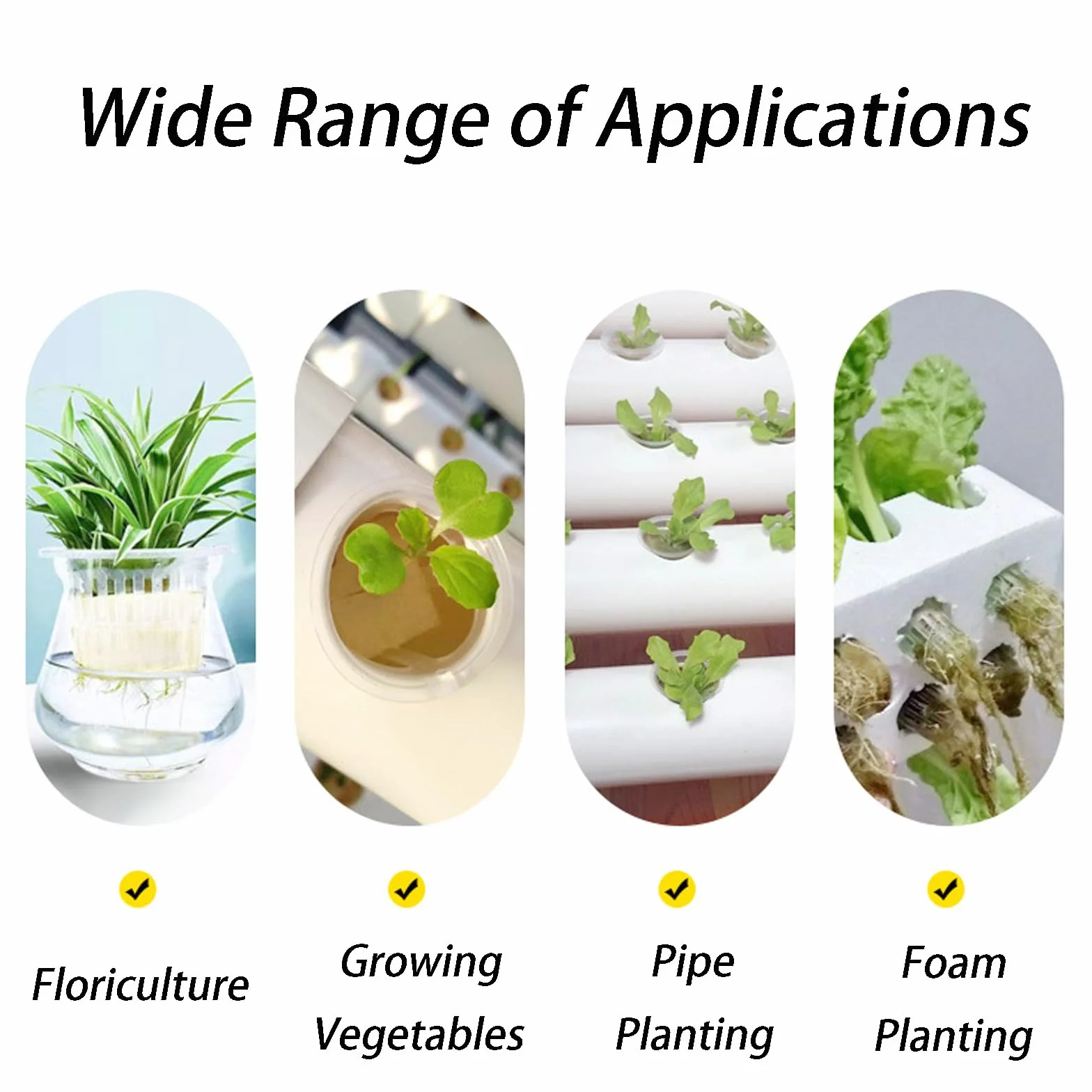 Système Hydroponique Éponge de Plantation 50 Pièces 32 x 30mm pour Légumes et Fleurs