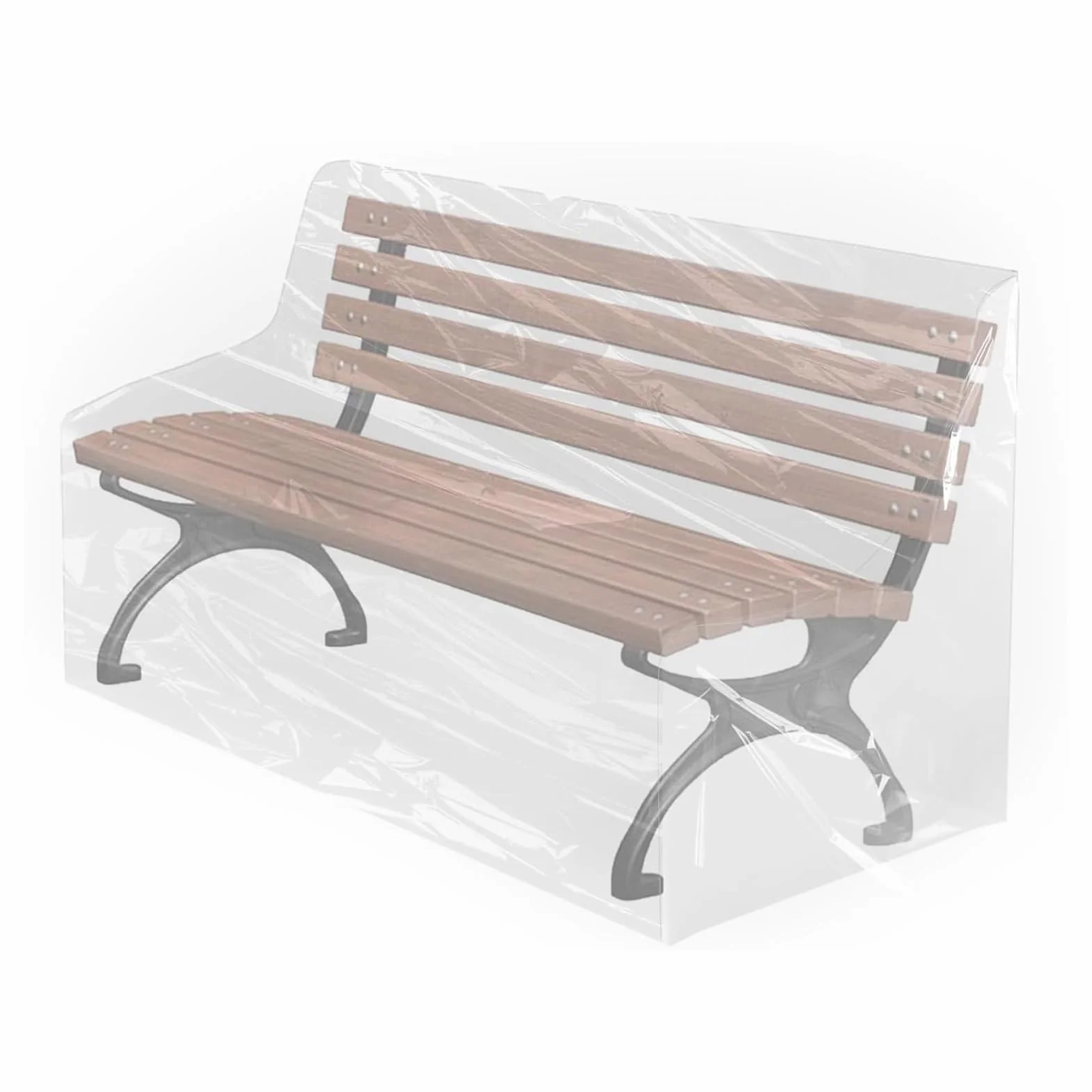 Housse de protection pour banc de jardin 160 x 80 x 75 cm Transparent Résistante aux intempéries