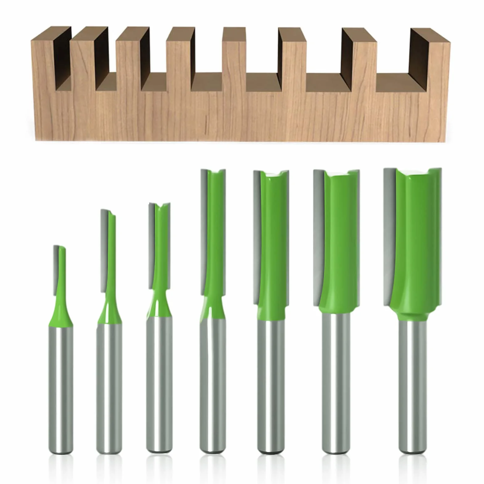 7Pcs Fraise droite à queue de 6 mm, Fraise Droite Defonceuse, pour Bois Carbure de TungstèNe Outil de Travail Du Bois, Routeur Droite à Simple Duble Flûte à Bois,3mm 4mm 5mm 6mm 8mm 10mm 12mm…