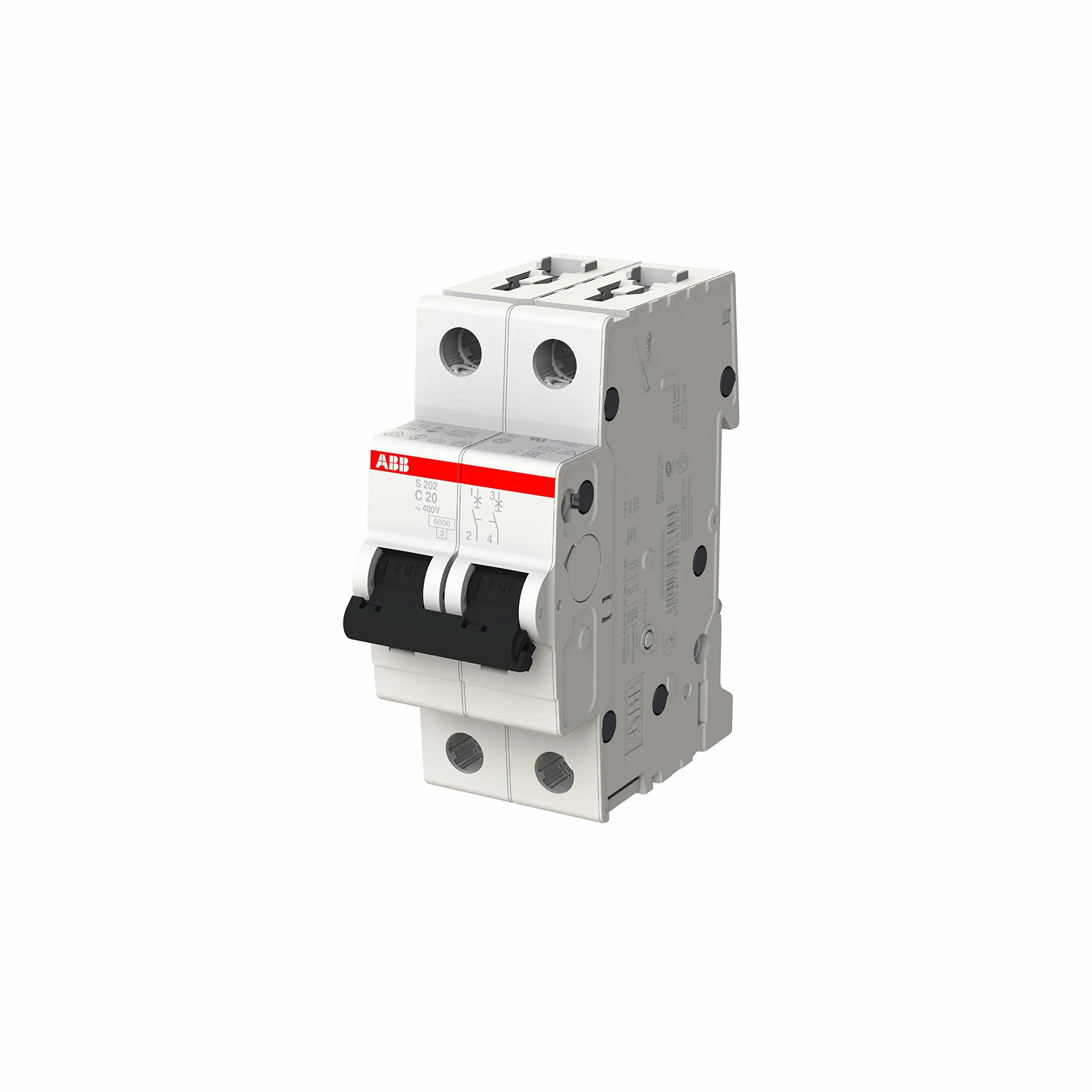 Abb 2CDs252001R0204 Coupe-Circuits Miniature Circuit Breaker Circuit Miniature Multicolore Métal Plastique