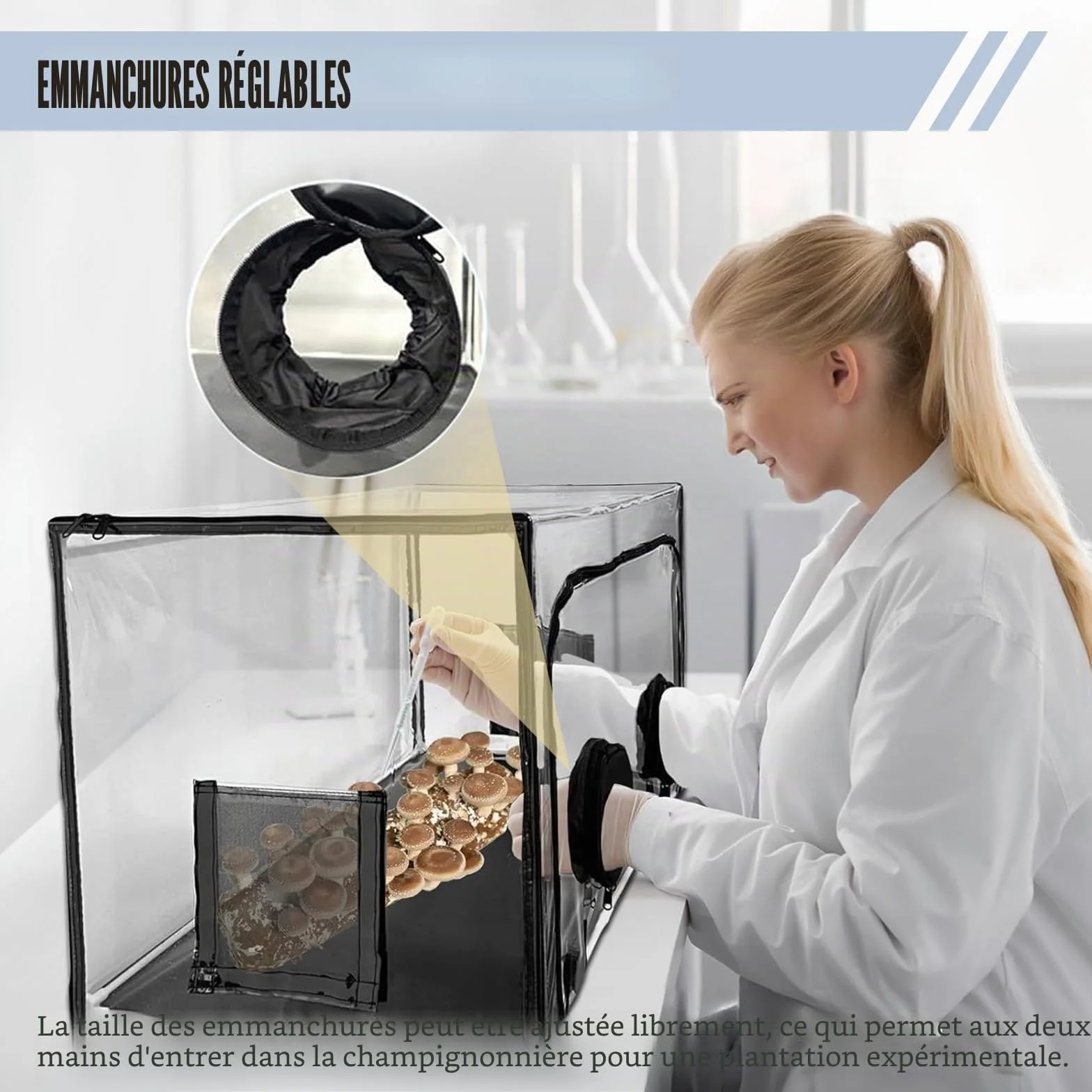 Champignon Mycologie Hotte Stations de Propagation Kit de Culture Tente De Culture De Champignons Portable Et Pliable Boîte de Culture de Chambre de Fructification