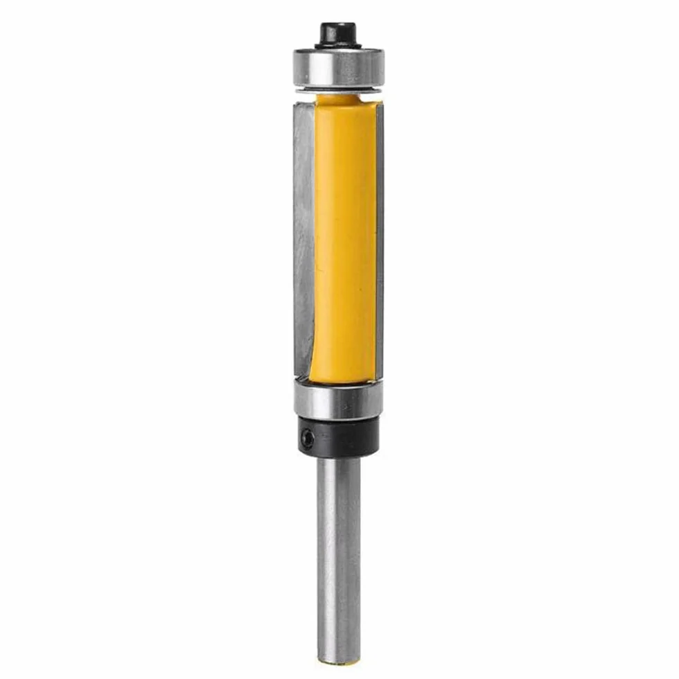 6.35mm Routeur de Garniture Affleurante Roulement Haut et Bas Routeur à Coupe Droite Flush Trim Pattern Router Pour le Travail du Bois 38mm Lame