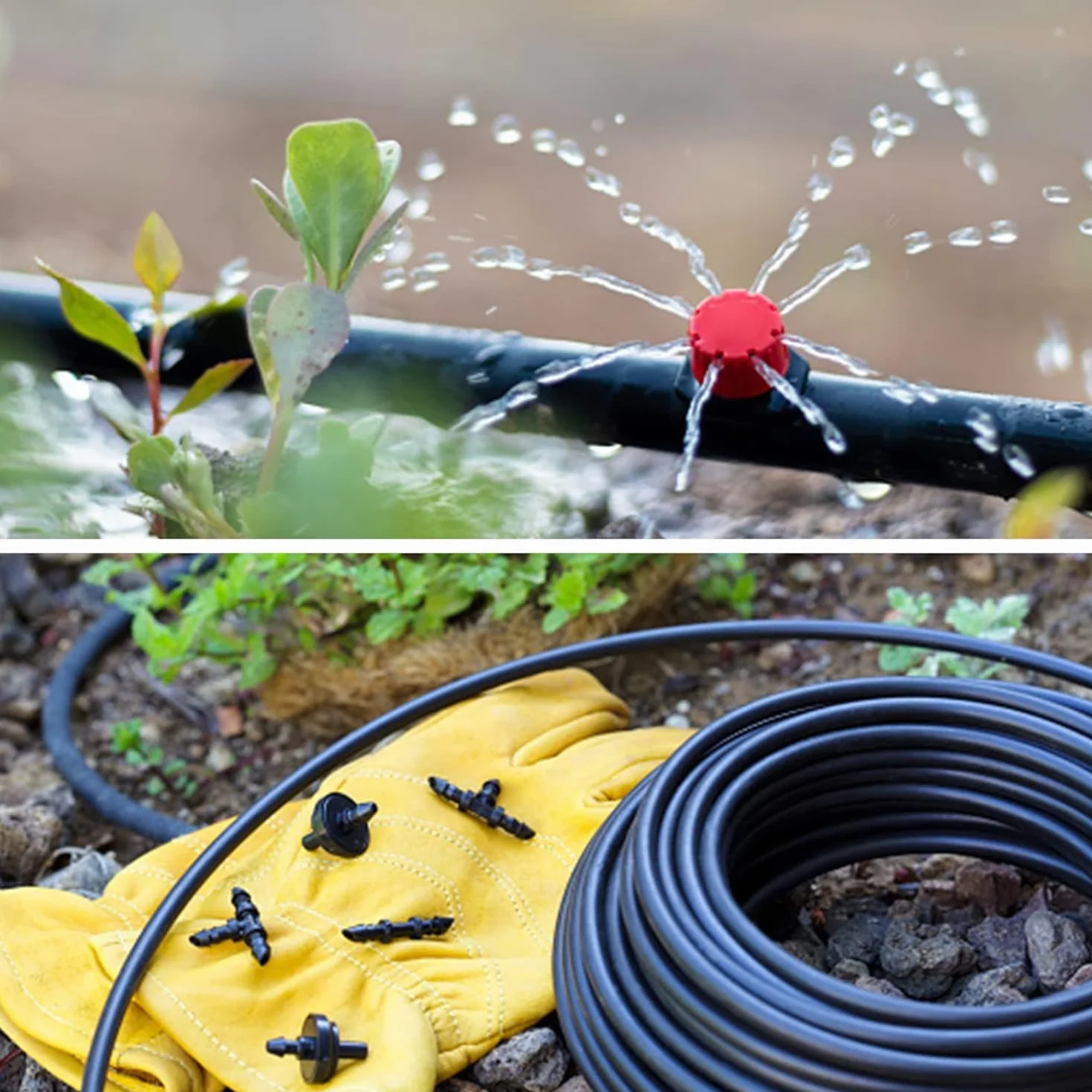 Tuyau d'irrigation goutte à goutte Tesmotor 4x6 mm flexible durable pour système automatique