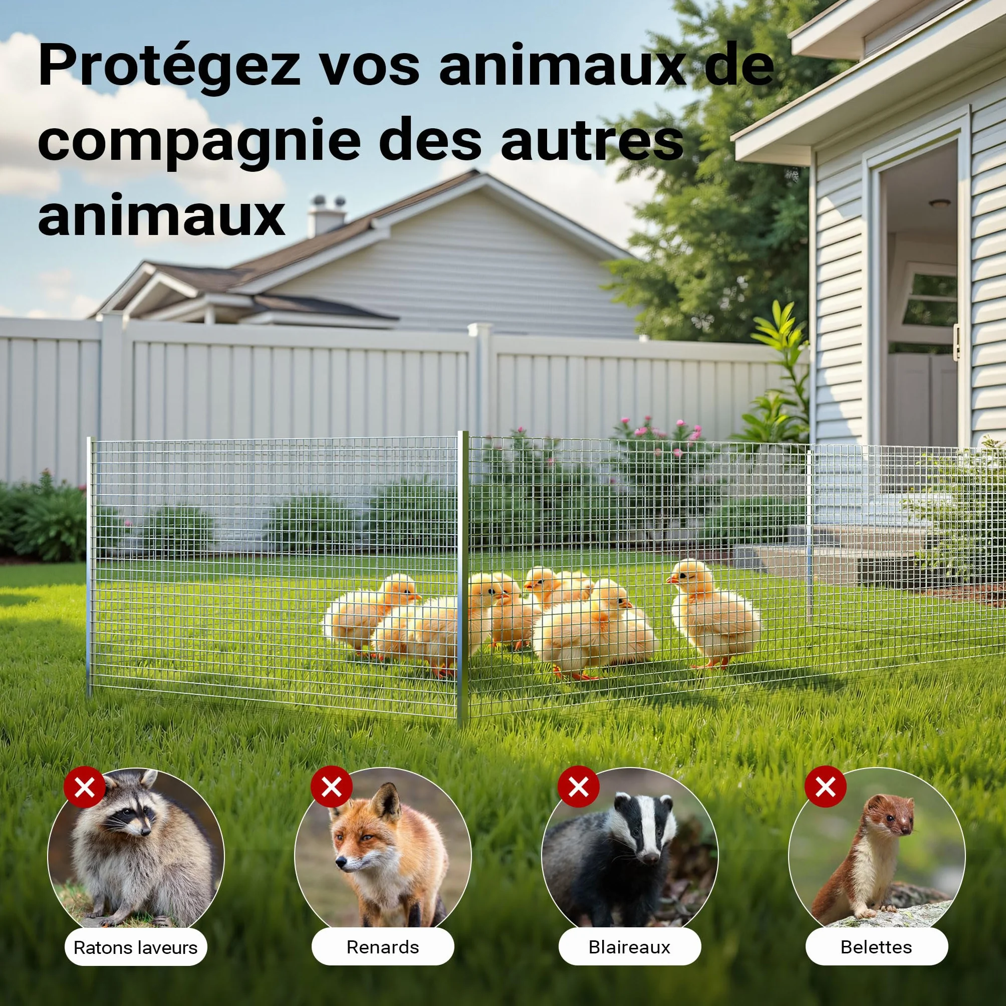 Wiltec Grillage à mailles 1 m x 10 m Acier galvanisé Maille 12 x 12 mm Épaisseur fil 0,7 mm Grille métallique
