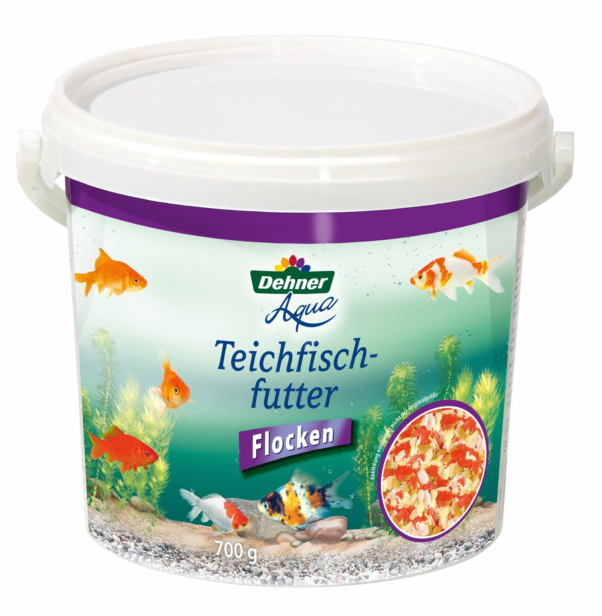 Dehner Aqua Nourriture pour Poissons de Bassin, Flocons, 3,5 l