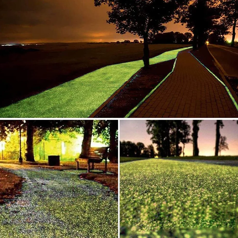 Lot de 50 galets phosphorescents jaunes pour jardin SPORTARC
