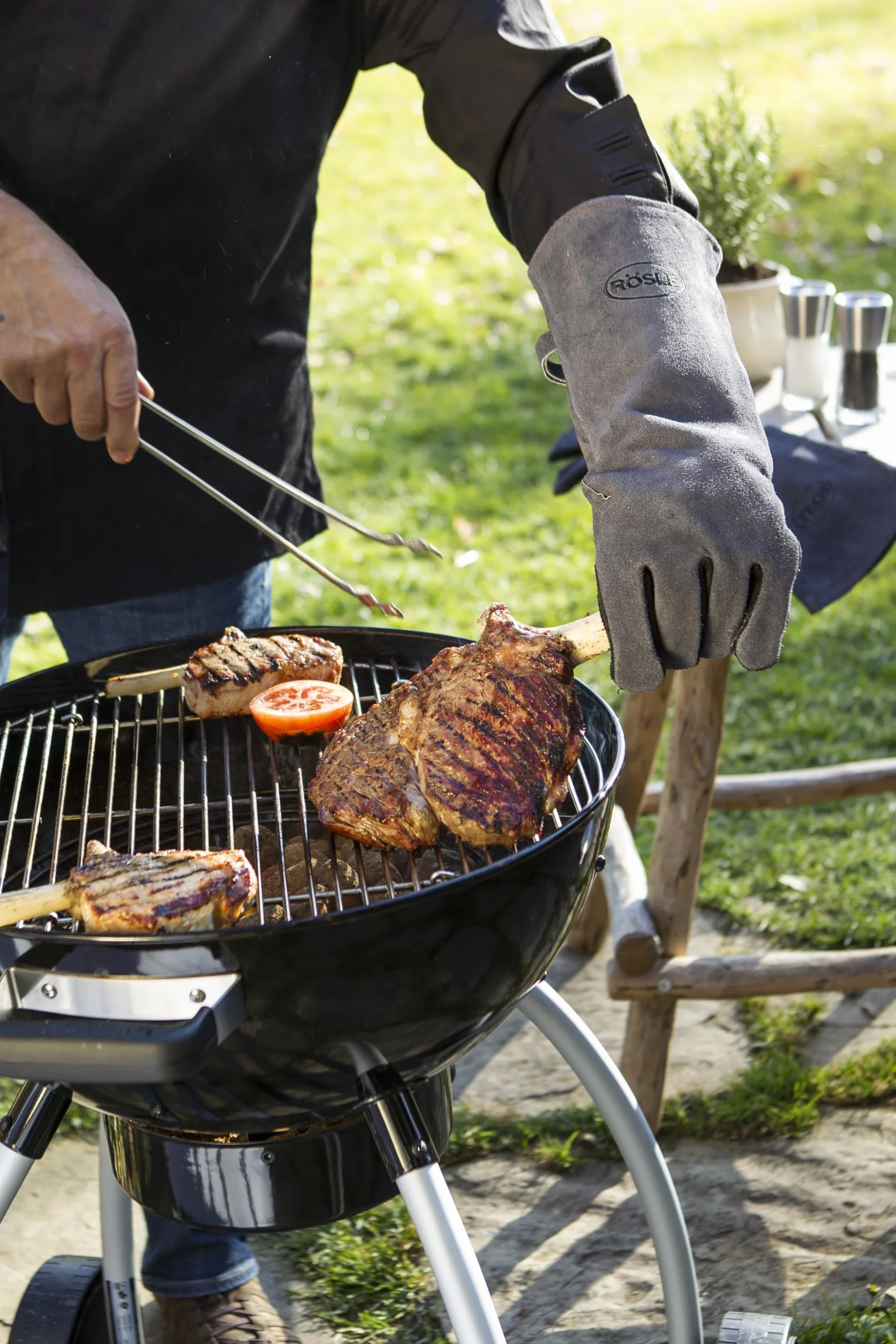 RÖSLE Gants de barbecue en cuir, taille universelle 24/XL