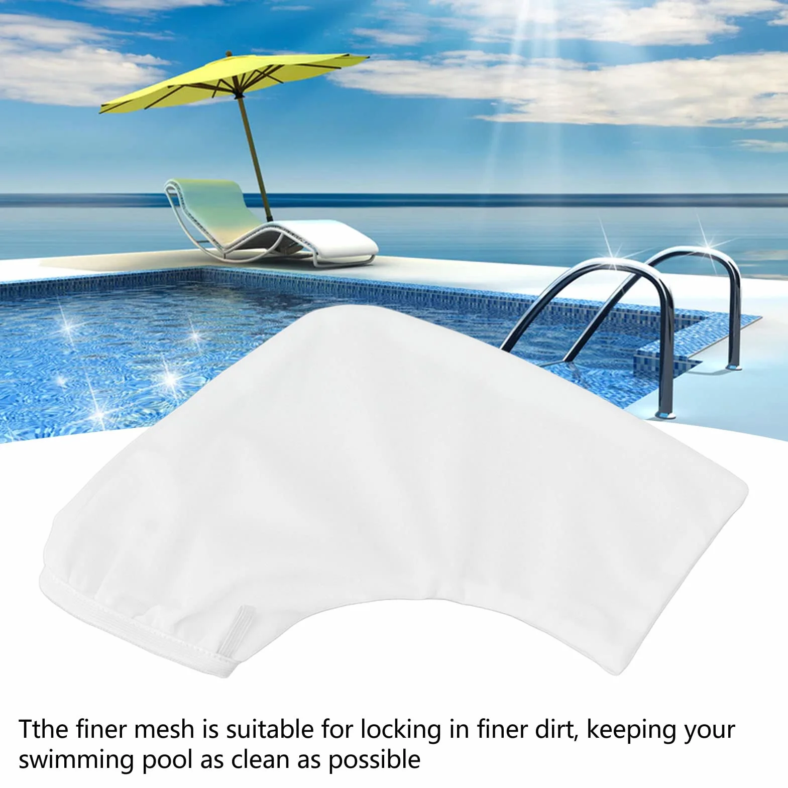 Sac Filtrant en Nylon pour Aspirateur de Piscine Pilot H1, 180 Microns, Lavable, 1,5 L