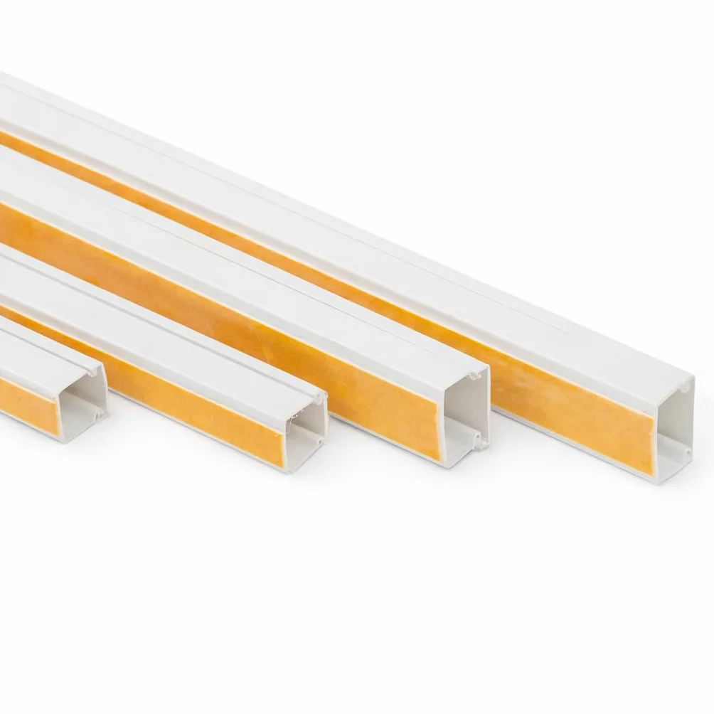 Goulotte autocollante en PVC de 10 m, blanche, flexible et adaptable, élégante pour une pose propre des câbles pour la maison et le bureau, 10 m, 25 x 16 mm, 10 x 1 m