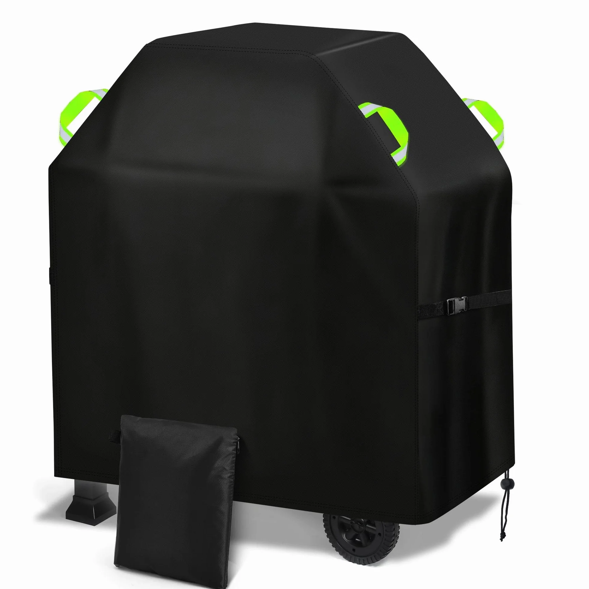 Housse Barbecue Exterieur 420D Oxford Imperméable 90x70x110 cm Protection Gaz BBQ Anti-Vent UV Poussière
