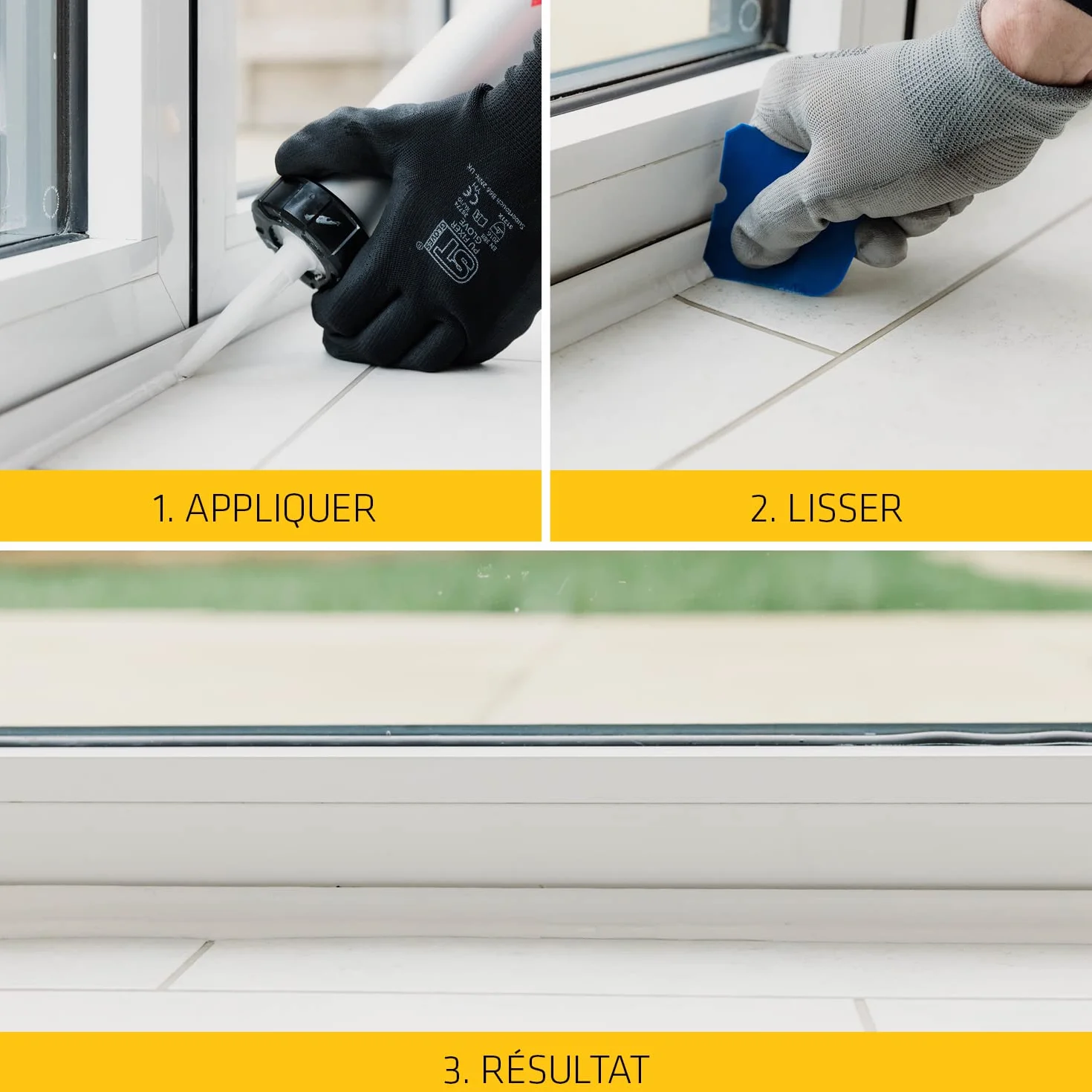 SIKA - Mastic silicone de construction - SikaSeal-110 Menuiserie & Vitrage beige pierre - Joint de menuiserie/vitrage - Extérieur/intérieur - 300 ml