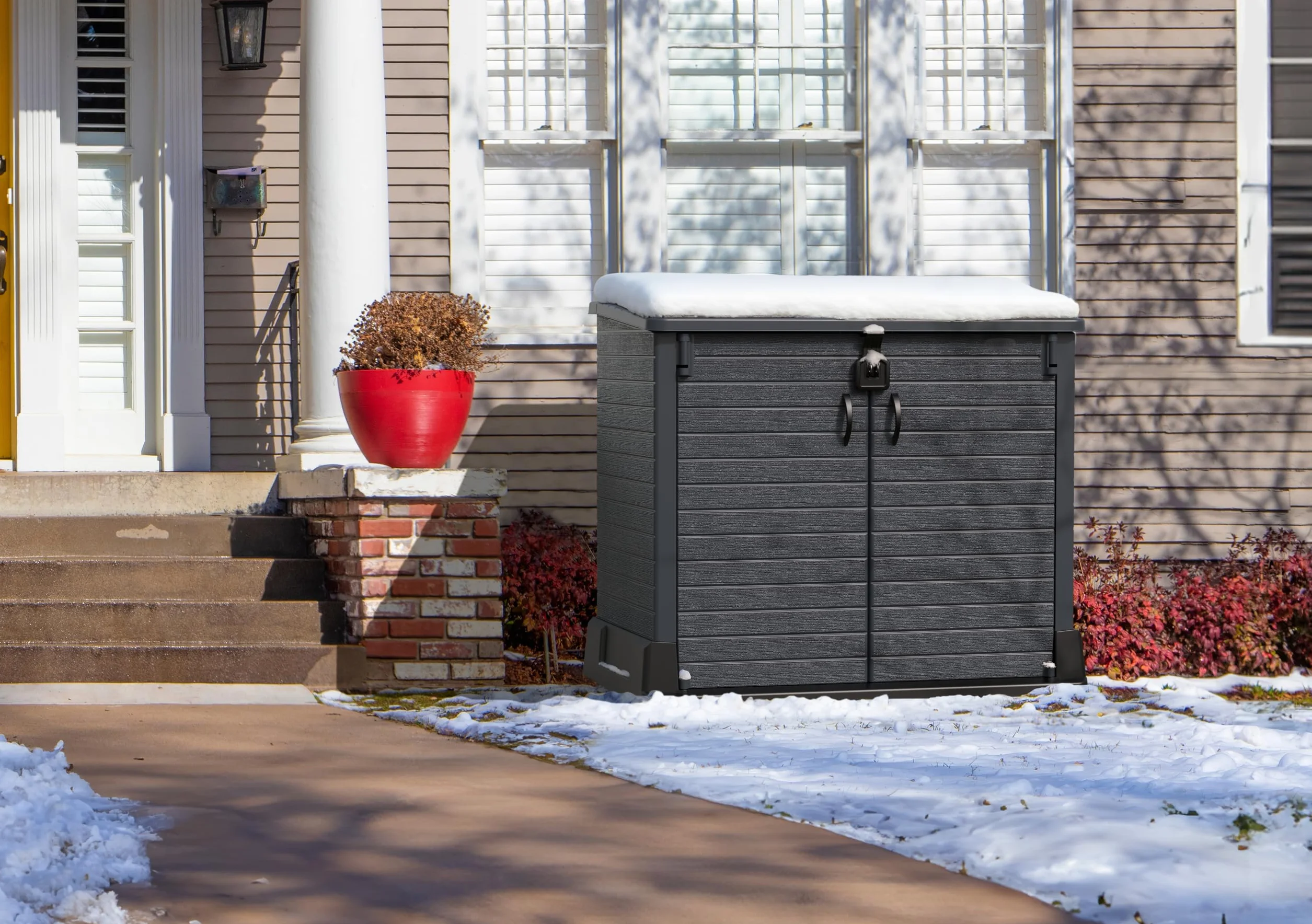 Duramax StoreAway 850L Plastic Garden Shed Outdoor Storage 130x74x110 cm Dark Grey