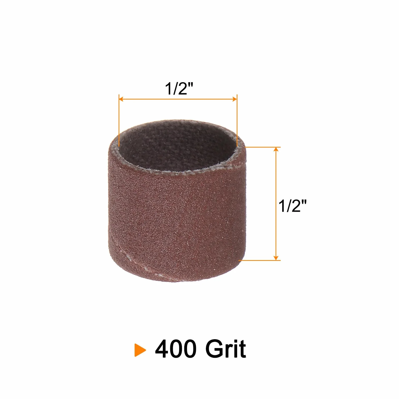 QUARKZMAN Lot de 50 tambours de ponçage 1/2" Mini manchons abrasifs grain 400 bandes abrasives pour meuleuses à tambour appareils rotatifs
