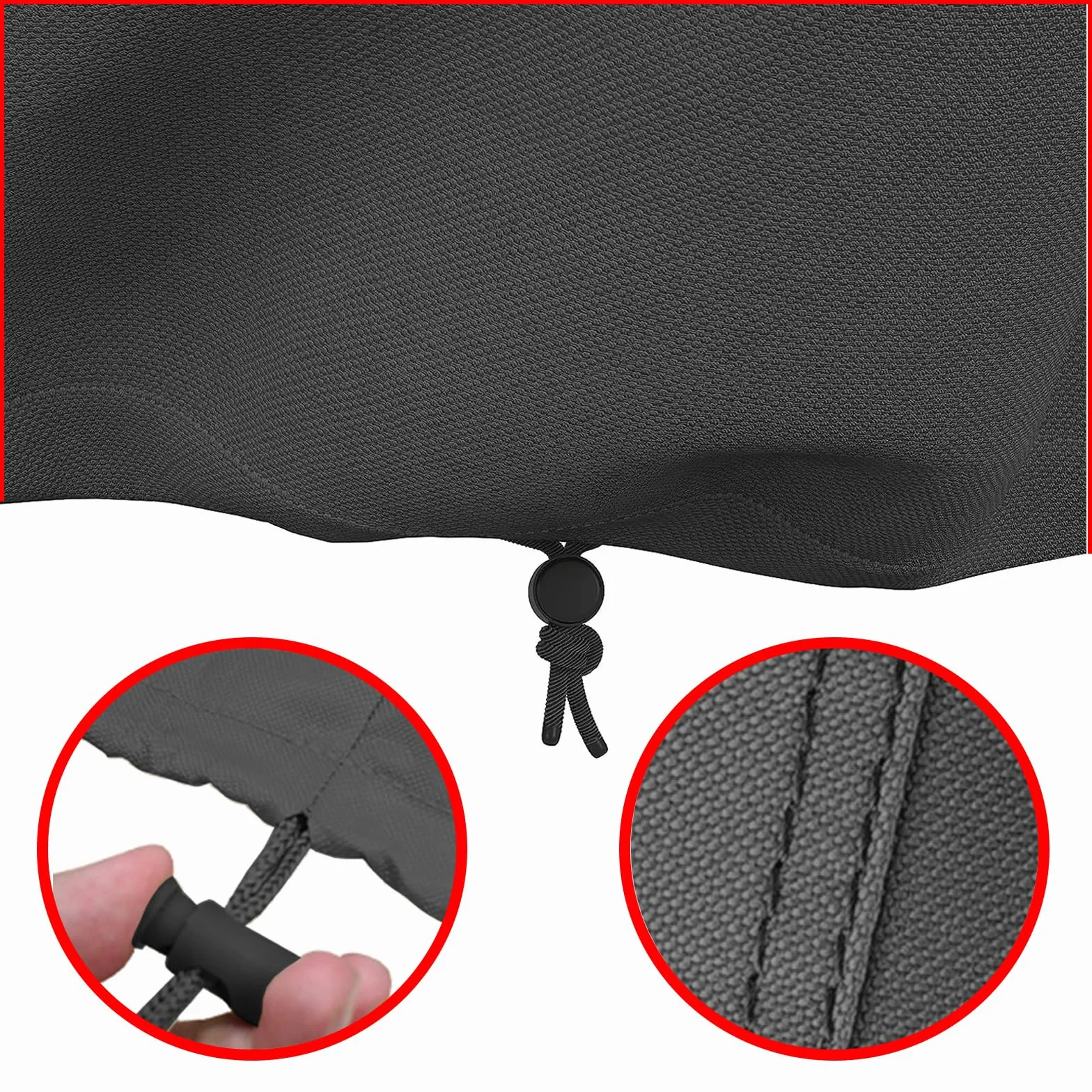 Housse Plancha Imperméable 600D Anti-Vent Anti UV 66x50x25cm Noir