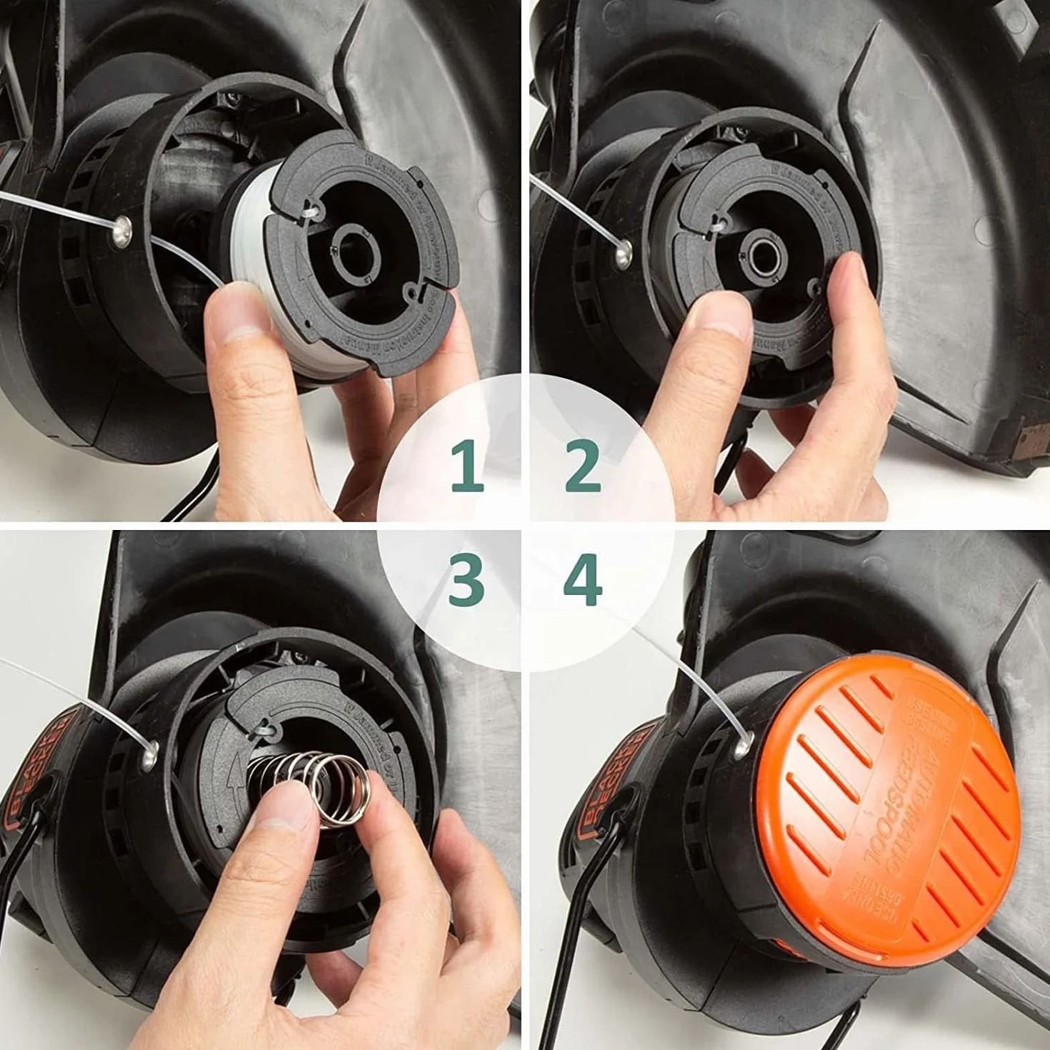 Black et Decker Bobine Fil Coupe Bordure 6 Pièces Ø1.65mm 10m Rechange