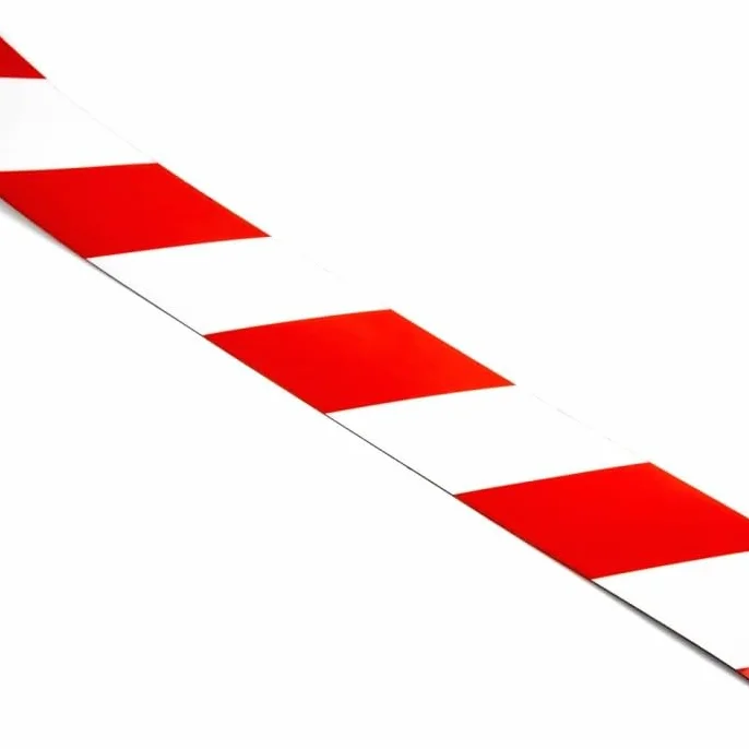 BANDE MAGNÉTIQUE SÉCURITÉ LONGEUR 1M X 3CM ROUGE ET BLANC RETROREFLECHISSANT