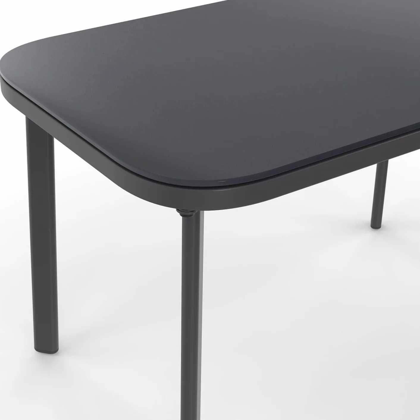 Salon de Jardin TOLEDE 4 Places Canapé Fauteuils Table Gris Anthracite