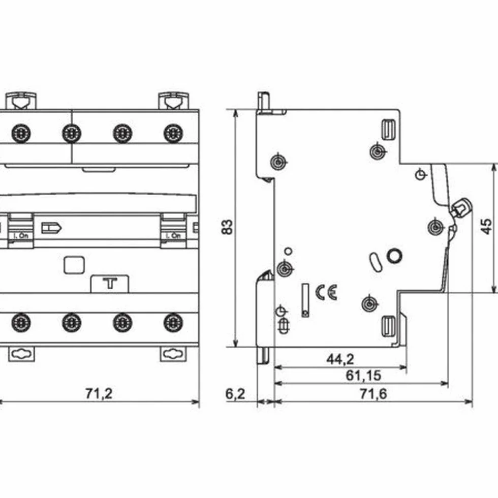 411189 Legrand Disjoncteur différentiel tétrapolaire 32A 30mA type AC - DX³6000 10kA 4P