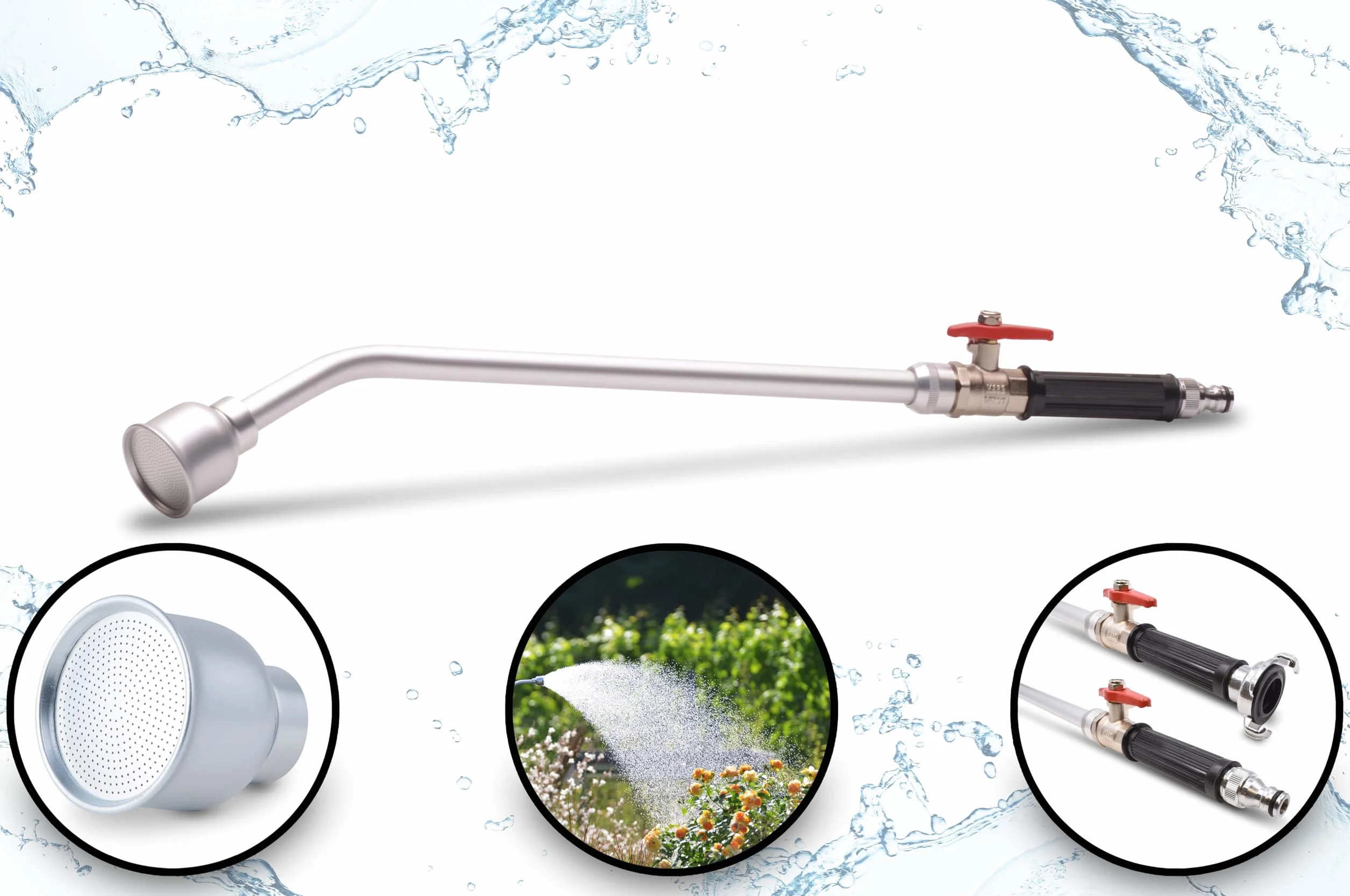 Lance / appareil d’arrosage, modèle GRS avec système de raccord, différenteslongueurs. 60 cm
