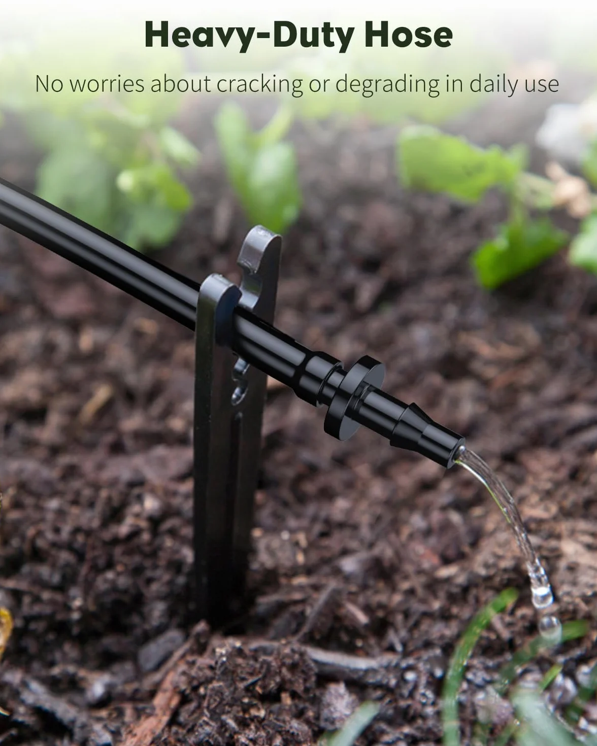 Pawfly 7.5 M Tubulure d'irrigation goutte à goutte 4-6 mm PVC noir rouleau jardin