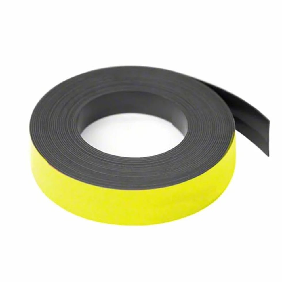 Magflex® Lite Flexible Matt Jaune Magnet Magnetine Rubant Du Pibles White Pabiers, Bandes Avis Ou Classeurs - 25mm de Large - 5 M de Longueur