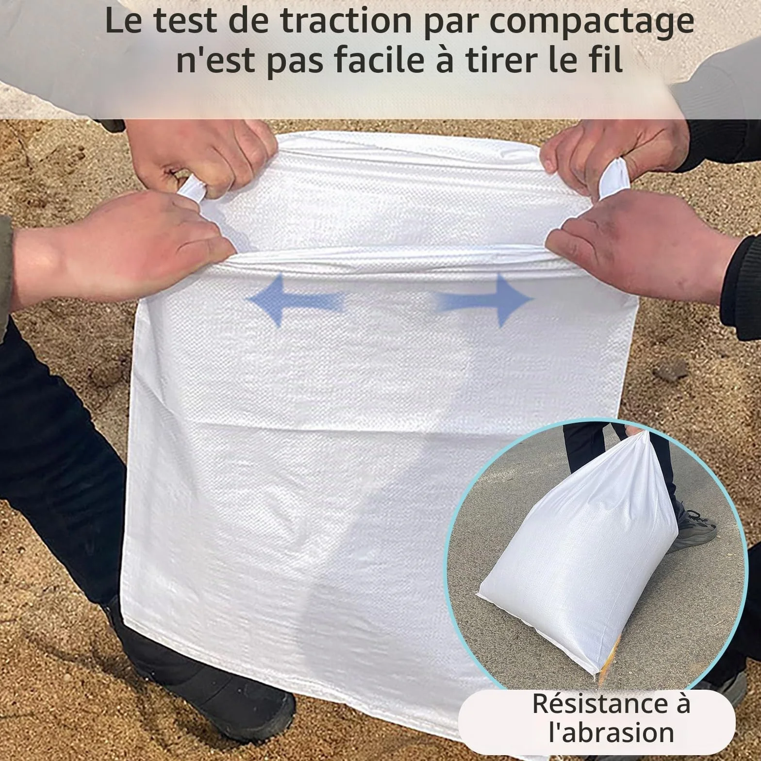 Sacs à Gravats 75L Résistant 60x100cm Réutilisable 15 Pièces Chantier Jardinage