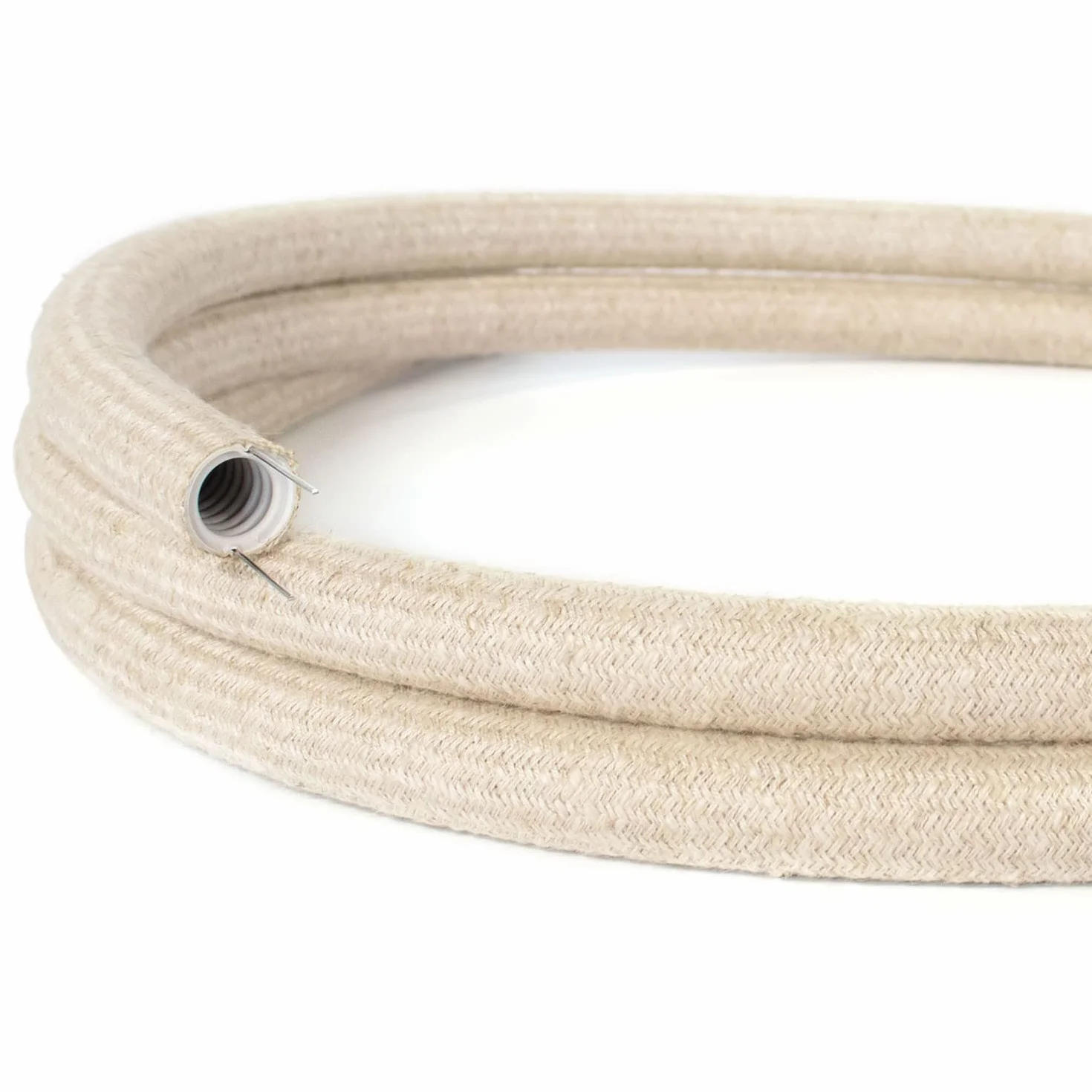 Creative-Tube, tube flexible avec revêtement Lin Naturel Neutre RN01, diamètre 20 mm