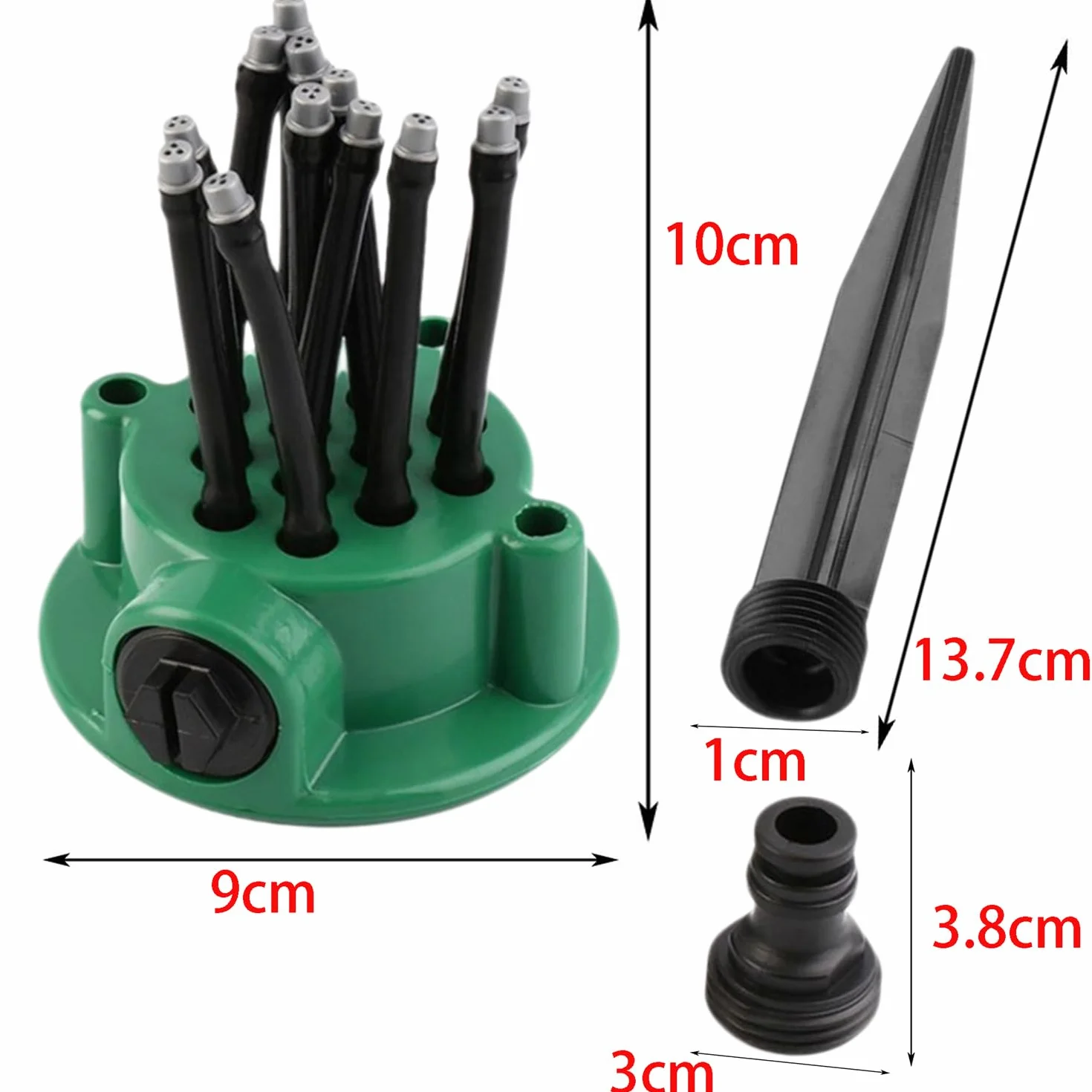 Arroseur Rotatif Pelouse Automatique Jardin Irrigation 1 Pièce Vert Système Souterrain Potager Multi Tête