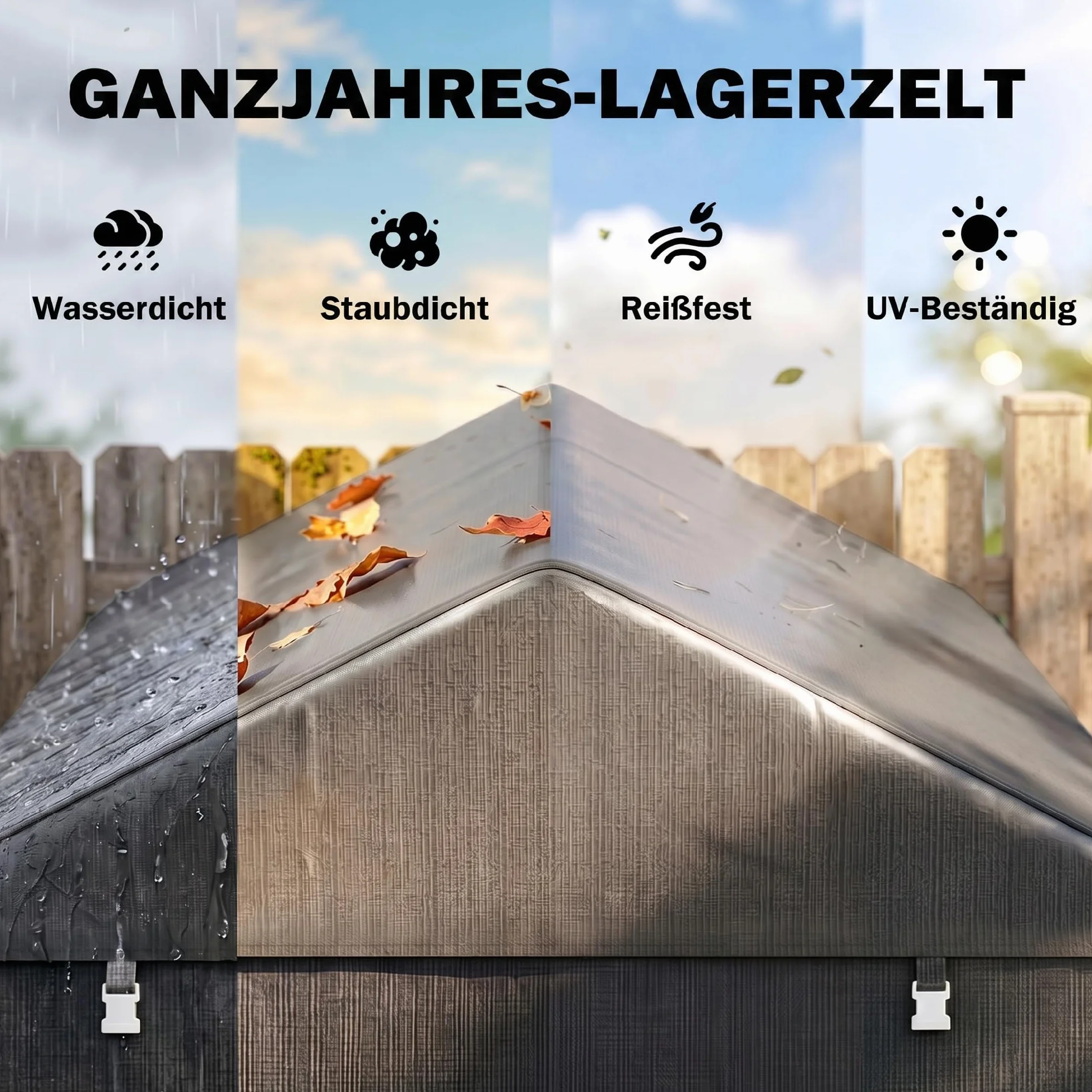 Outsunny Abri de Jardin Tente de Stockage Imperméable 160x218x172cm Gris Foncé