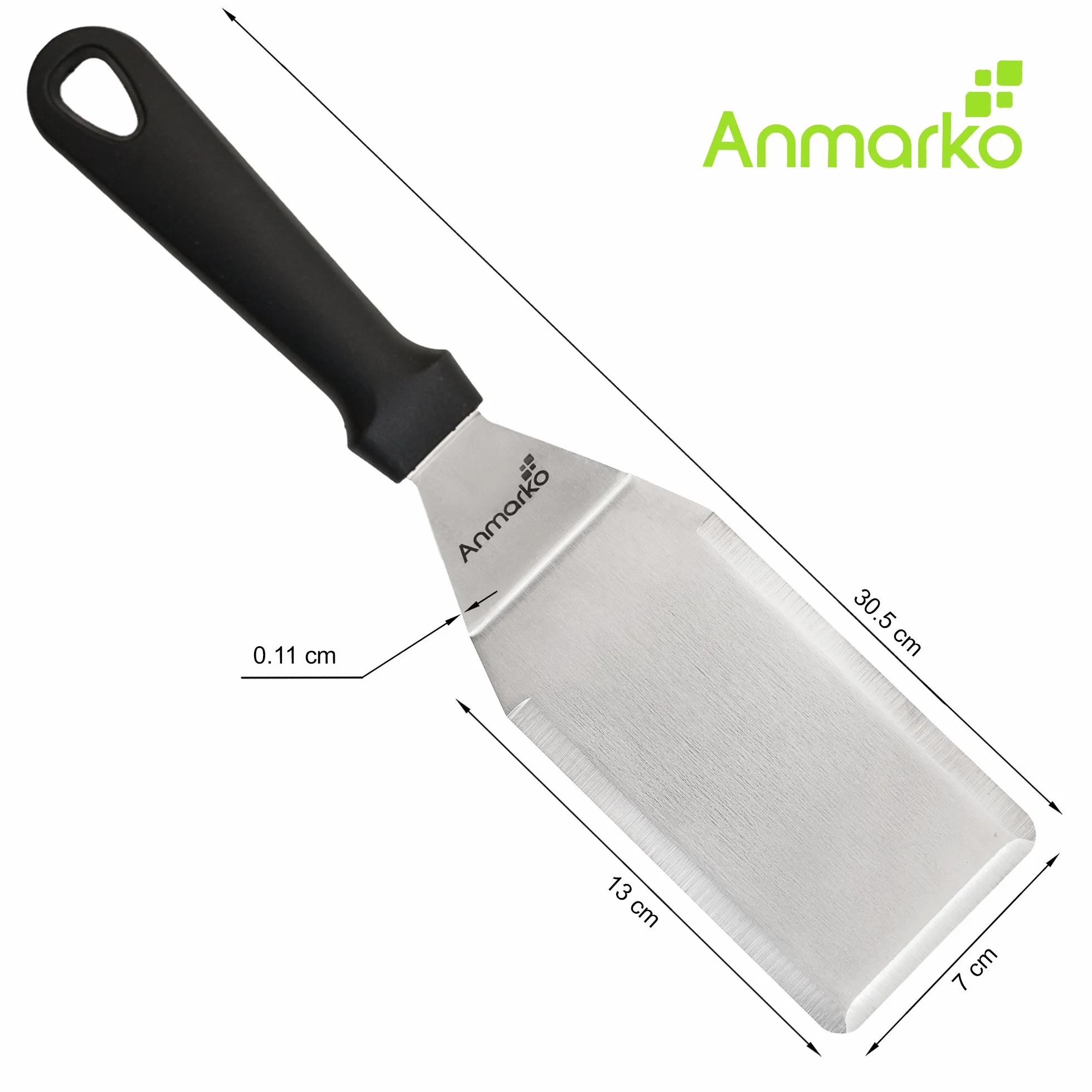 Ensemble de spatules en acier inoxydable pour barbecue - Spatule pour hamburger et rôti