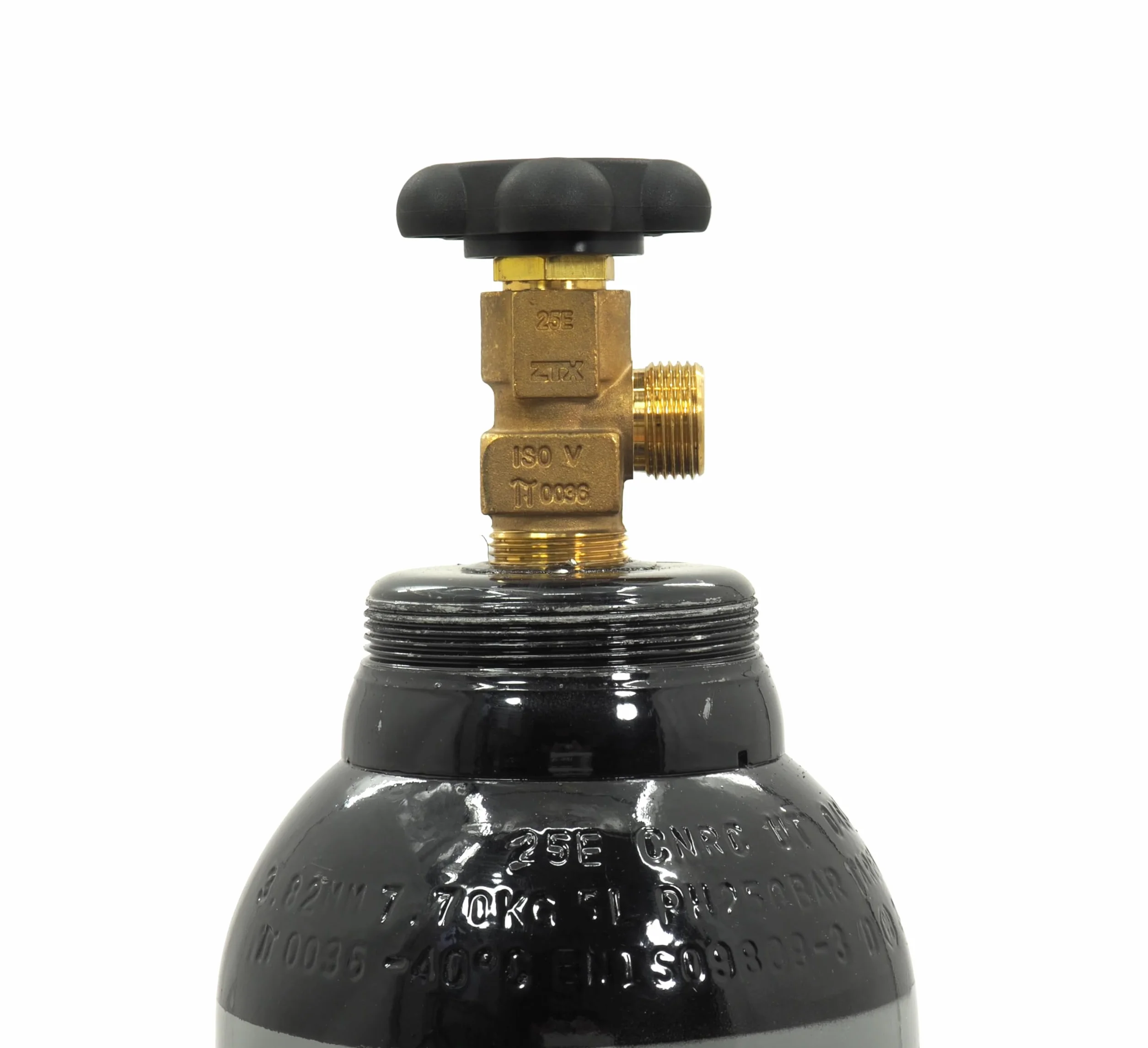 Bouteille de gaz d'azote remplie de 5 l + réducteur de pression 200 bar – Bouteille de nitrogène W24.32 150 bar 0,8 m³ – Gaz de protection pour climatisation Test d'étanchéité et pneus (30 l/min