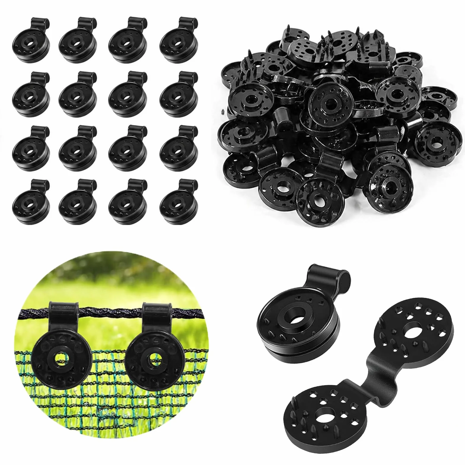 Clips Plastiques pour Toile D'ombrage 120 Pièces