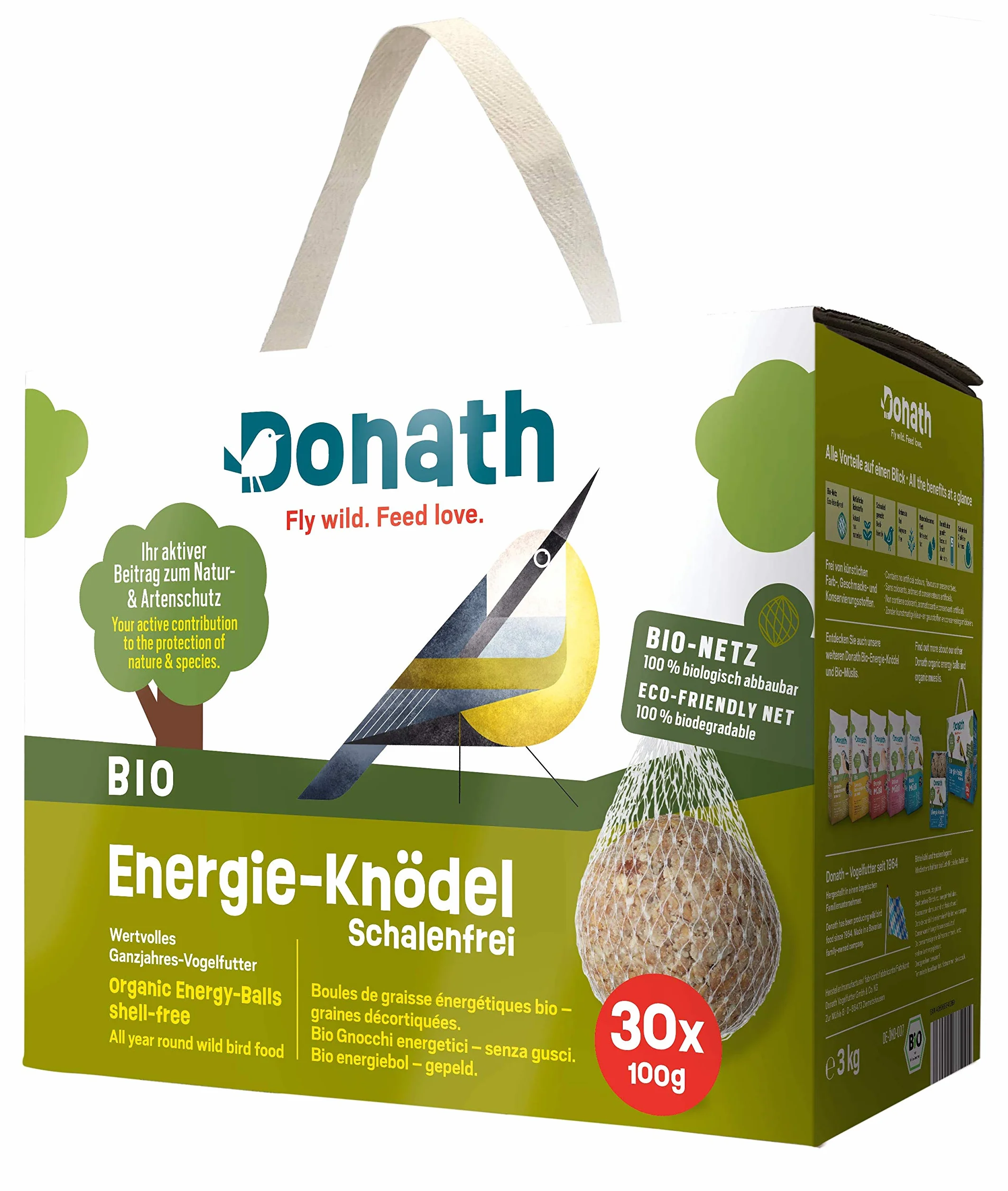 Donath Bio Boules d'Energie Classiques sans Coquille 30 Unités