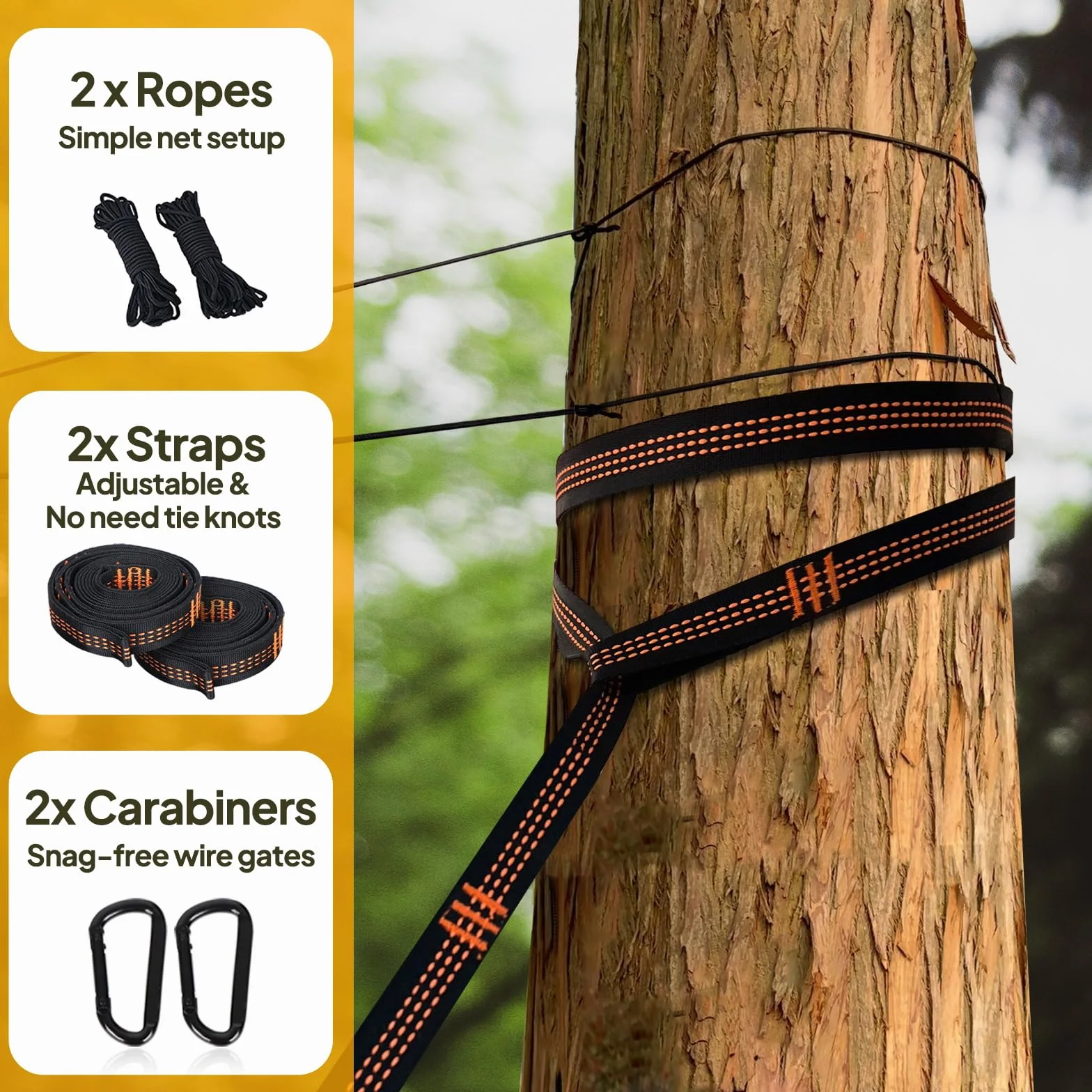 NatureFun Hamac Ultra-léger de Voyage Camping 300 kg Capacité de Charge 300 x 200 cm Respirante Nylon à Parachute