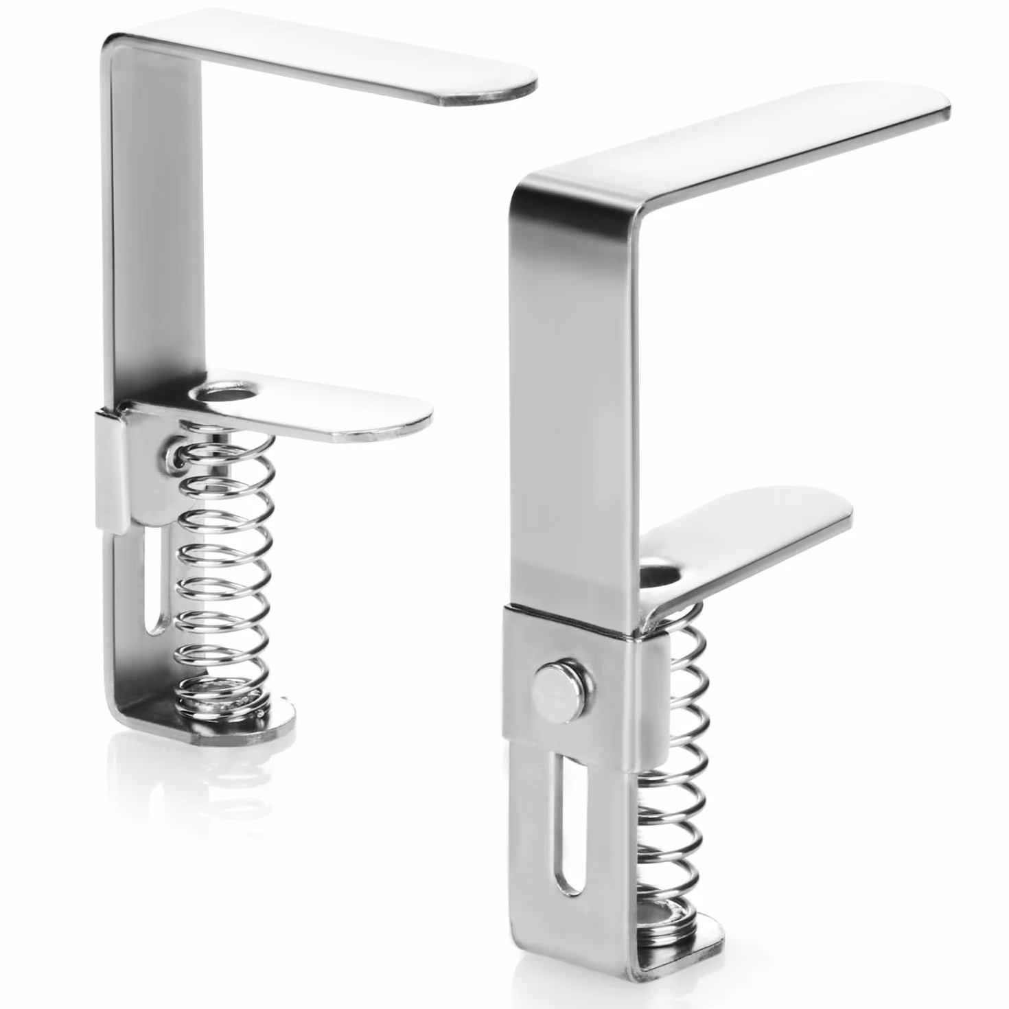 Pince à Nappe Premium en Acier Inoxydable 8X - Pinces de Table avec Ressort pour Tables 2,7-5,5 cm - Antirouille Intérieur Extérieur