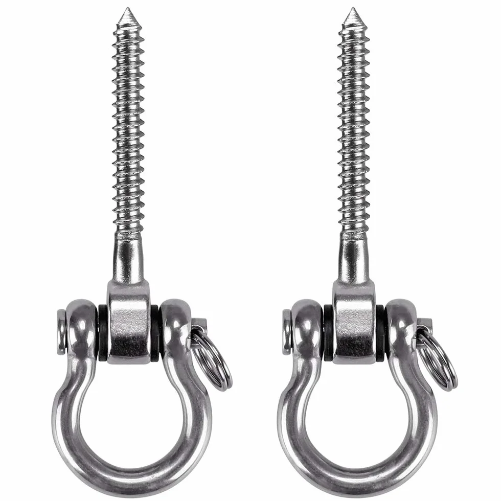 Crochet a Visser Acier Inoxydable 304 180° Max 450kg pour Hamac Balançoire Chaise Suspendue