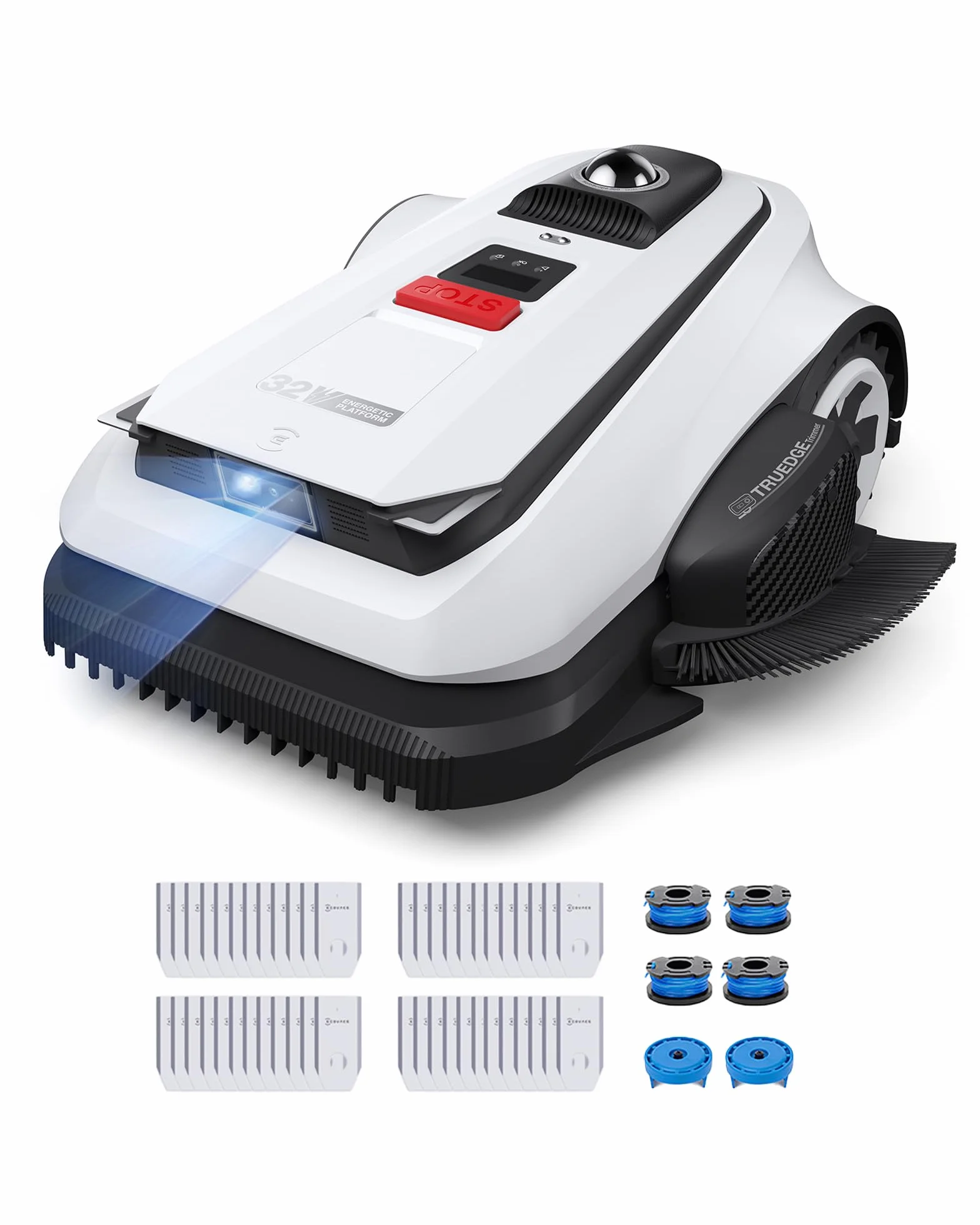 Ecovacs Goat A1600 LiDAR Pro Robot Tondeuse sans Fil 1600 M² Navigation Dual-LiDAR 360° Évitement d'obstacles 3D par IA Charge Ultrarapide