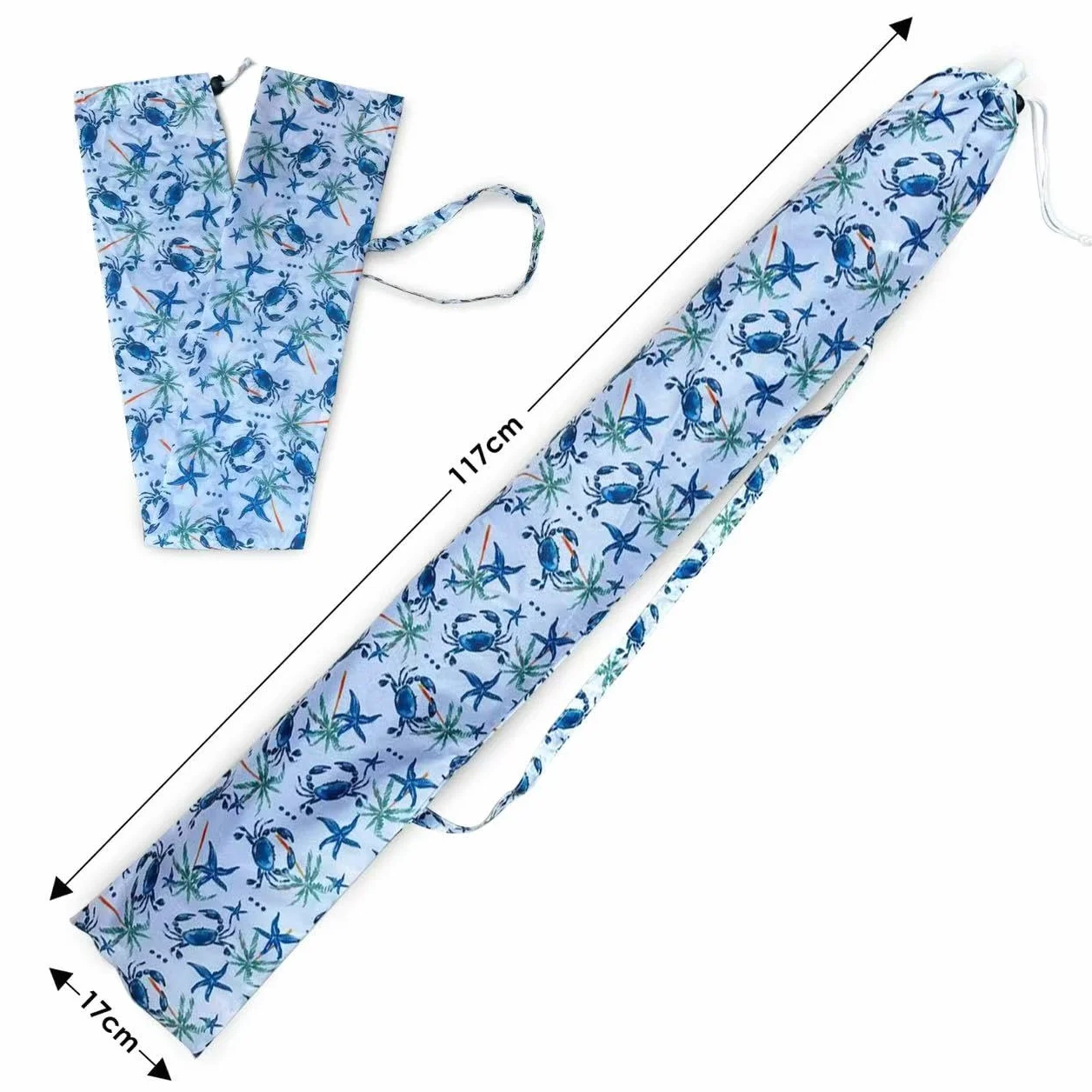 Housse de Parasol Bleue avec Poignée Résistante X2 - Accessoire de Rechange