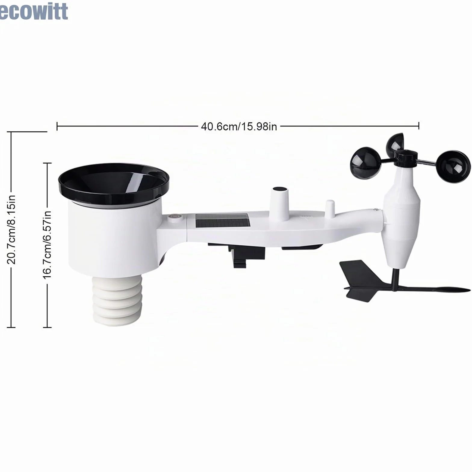 ECOWITT WS69 capteur extérieur 7 en 1 solaire température humidité pluviomètre vent lumière UV