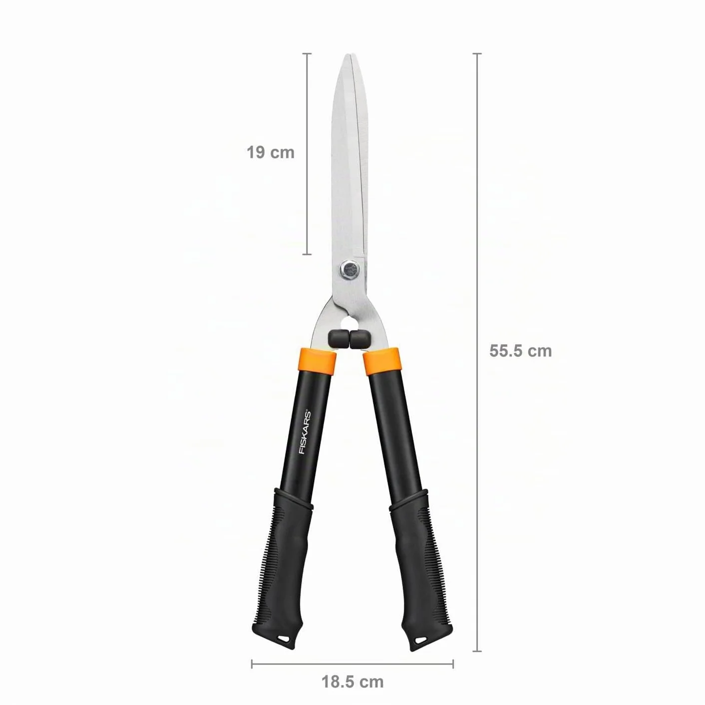 Fiskars Cisaille à haies HS21, 59 cm, Lames en acier trempé, Noir/Orange