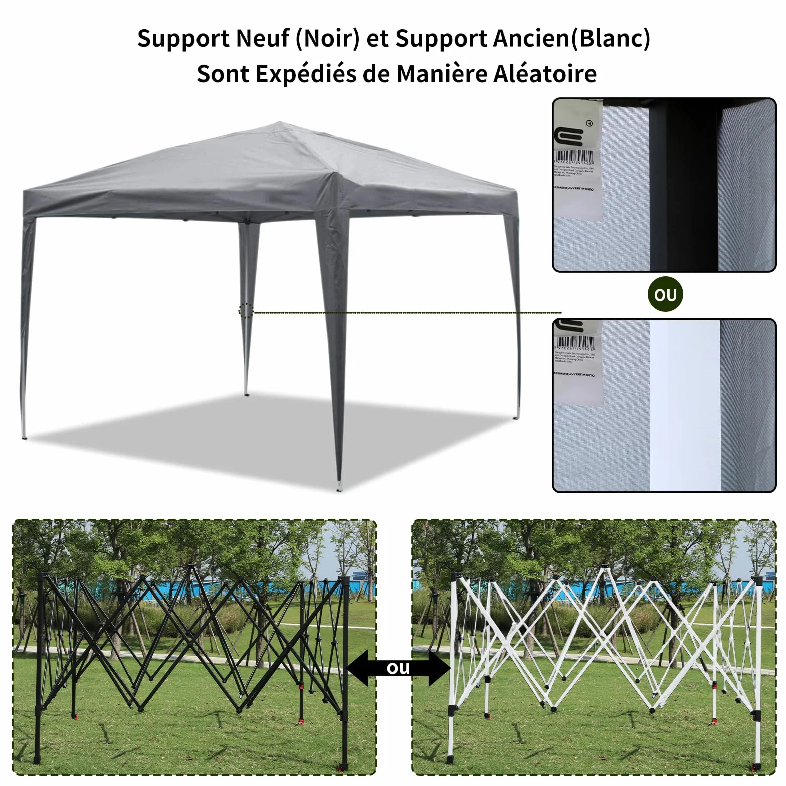 Tonnelle Pliante 3x3M Professionnel avec Rideaux, Tente de Jardin UV50+