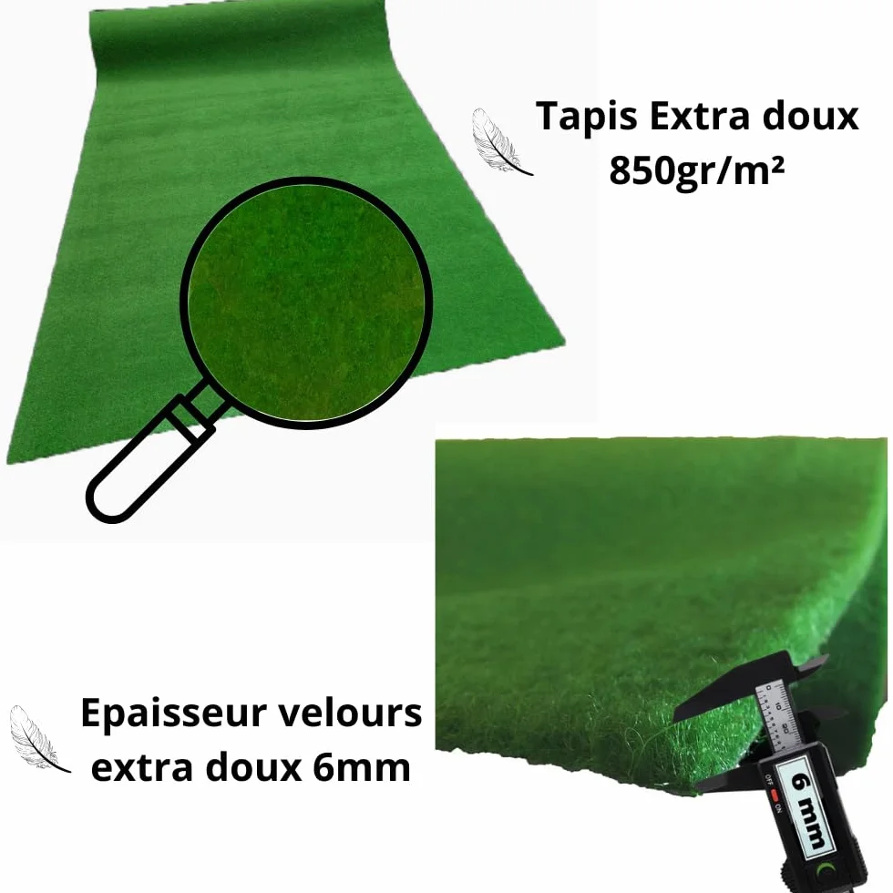 Gazon synthétique Extérieur Premium 4x11m vert foncé