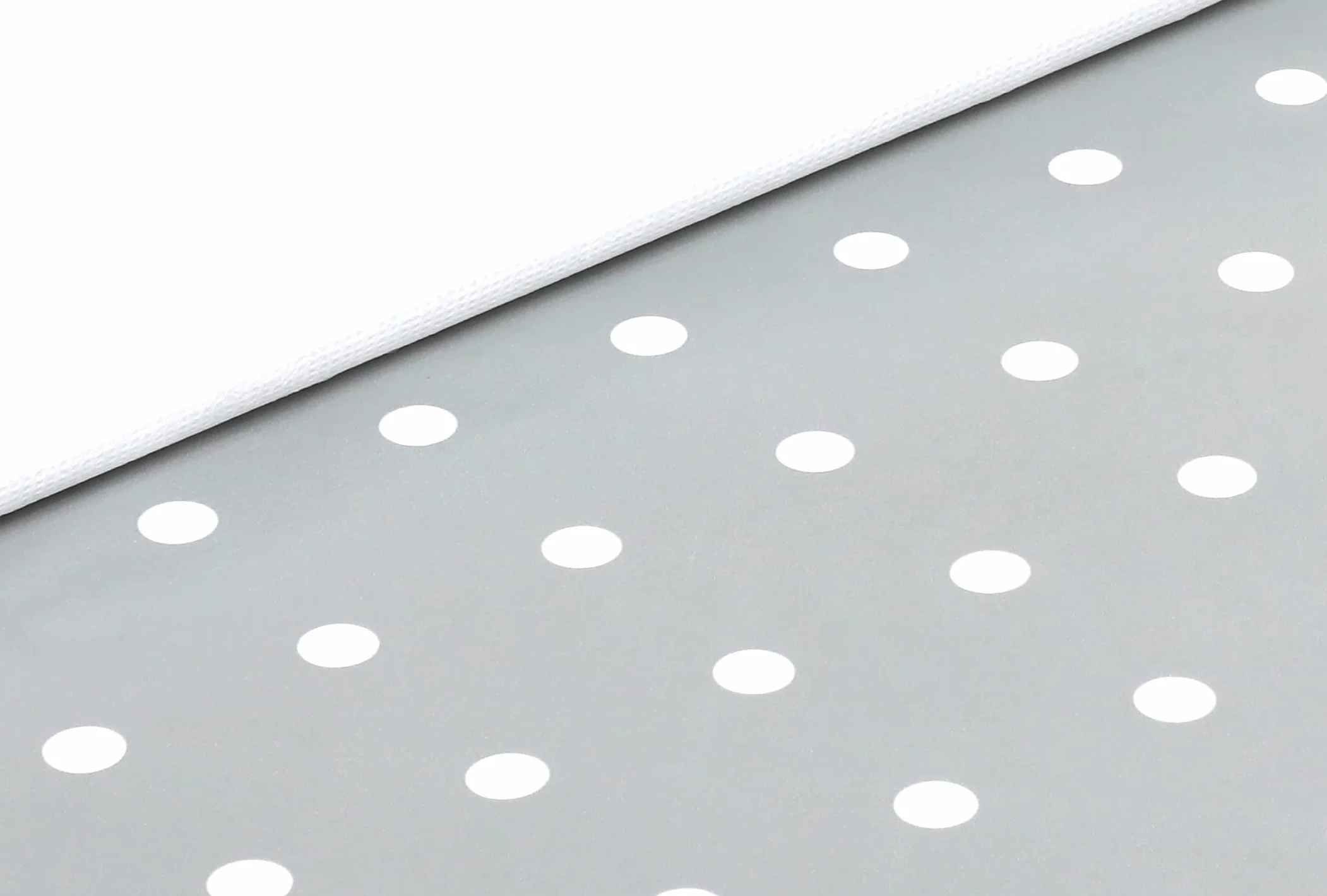 Home Direct Nappe Toile cirée PVC Ronde 140 cm x 55 cm Petit Pois Gris Clair
