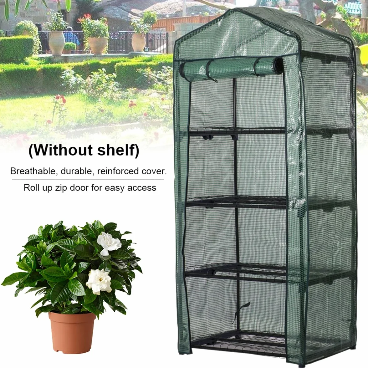 Housse Serre de Jardin PVC Renforcé 160x70x50 cm pour Légumes Plantes Intérieur Extérieur