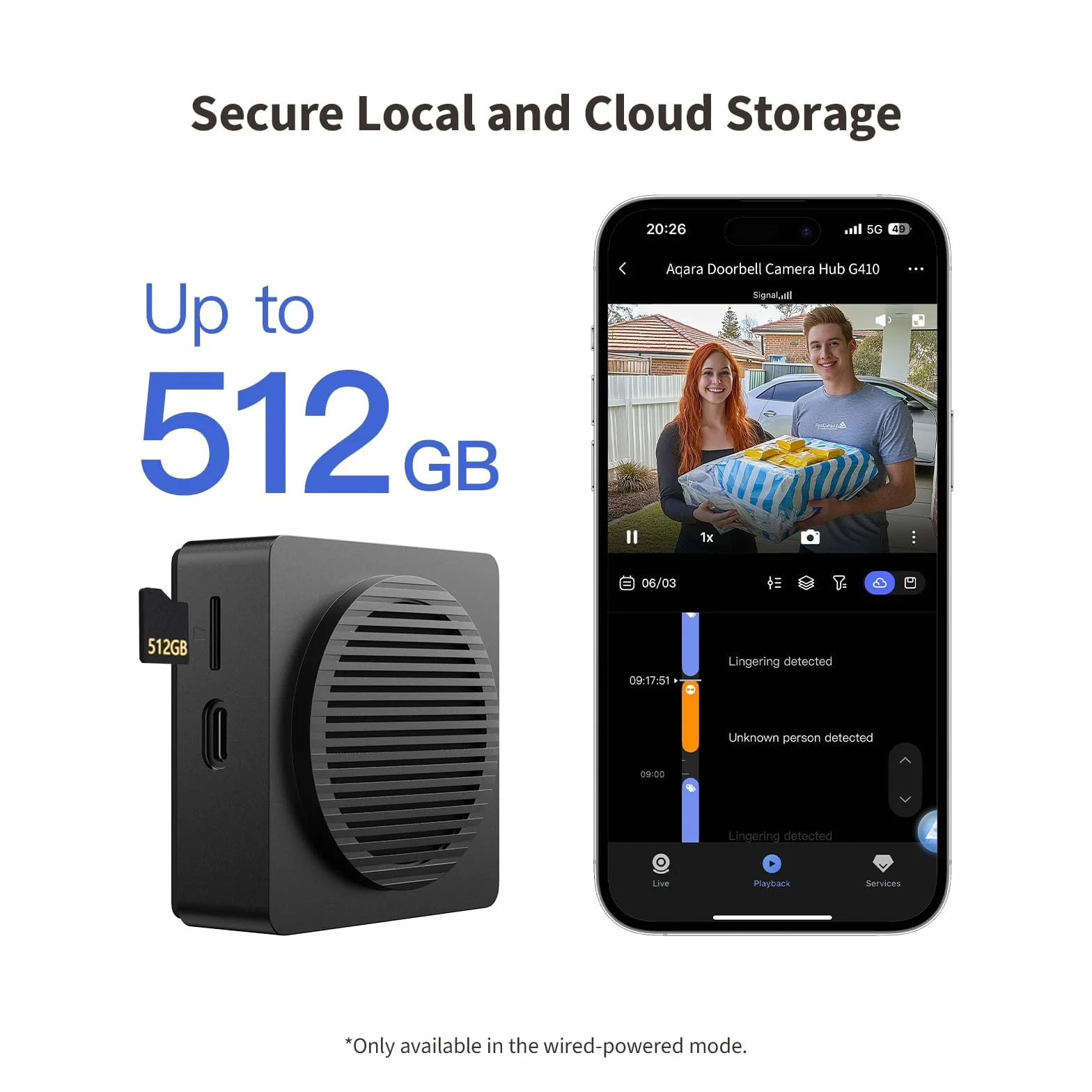 Aqara 2K Sonnette Video Hub G410 avec Carillon, HomeKit Secure Video, Hub Matter Intégré, Wi-FI 2,4G/5GHz, Zigbee et Thread, 4:3, sans Fil/Filaire, Compatible avec Alexa, Google, Home Assistant, Noir