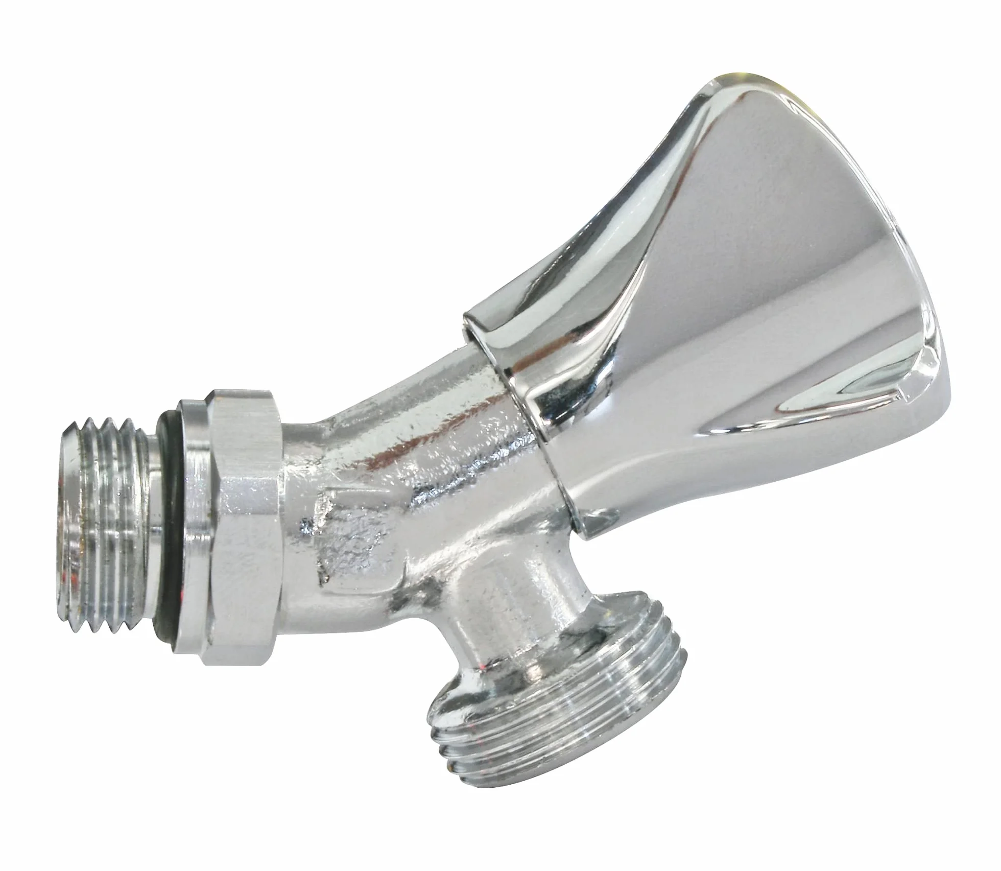 SOMATHERM FOR YOU Robinet orientable auto-étanche à clapet pour machine à laver entrée M1/2" sortie M3/4" laiton chromé ACS