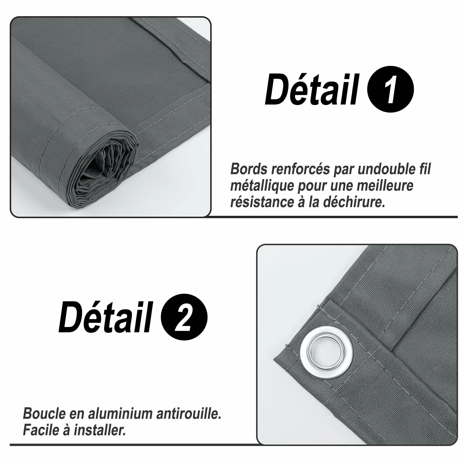 SUNNY GUARD Brise Vue Balcon 90x300cm Cache Vue Balcon, Protection UV, Coupe-Vent et Imperméable, Anthracite