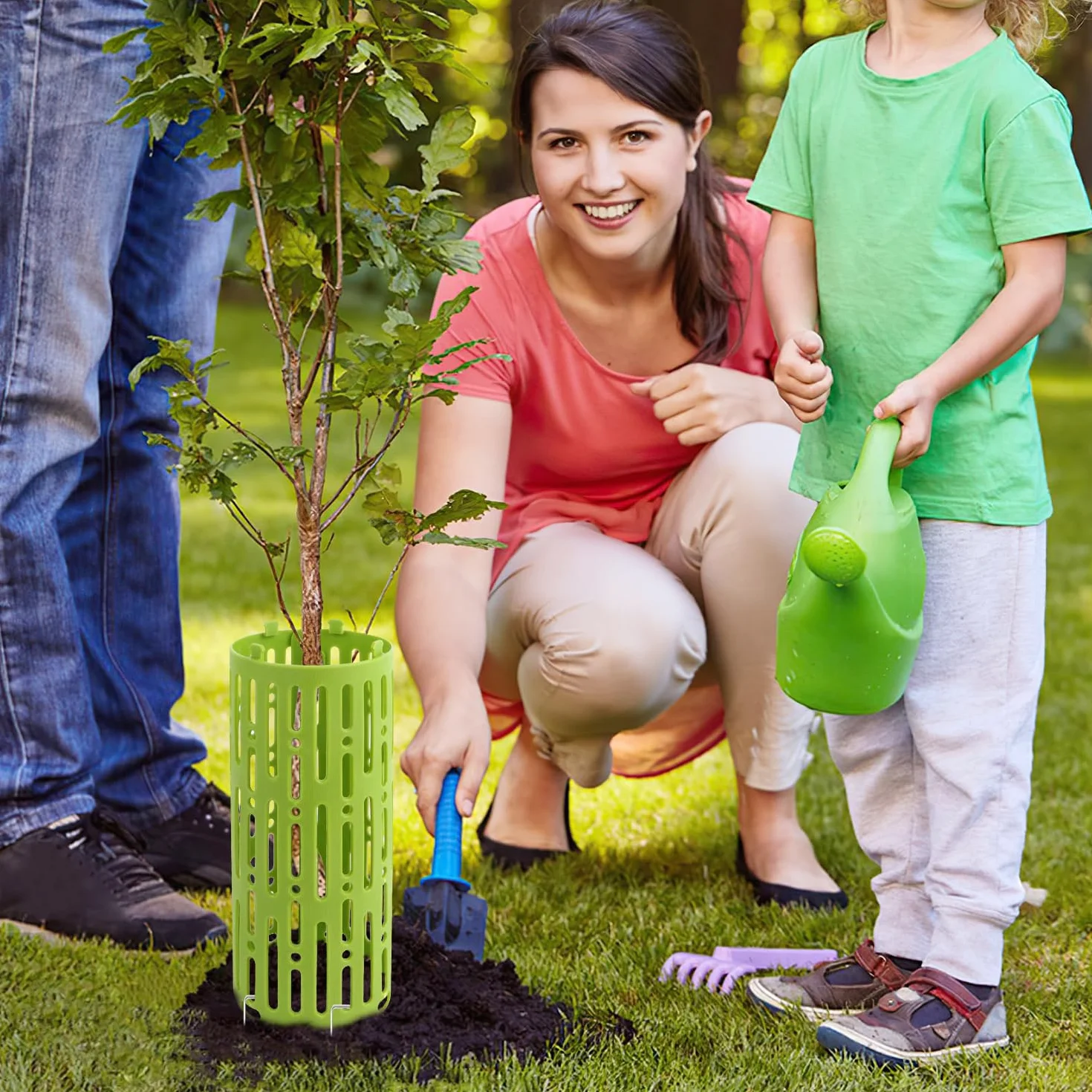 Protections pour Tronc d'arbre 20x30cm 8Pcs Taille Réglable avec Trous d'Aération Anti-Rongeurs